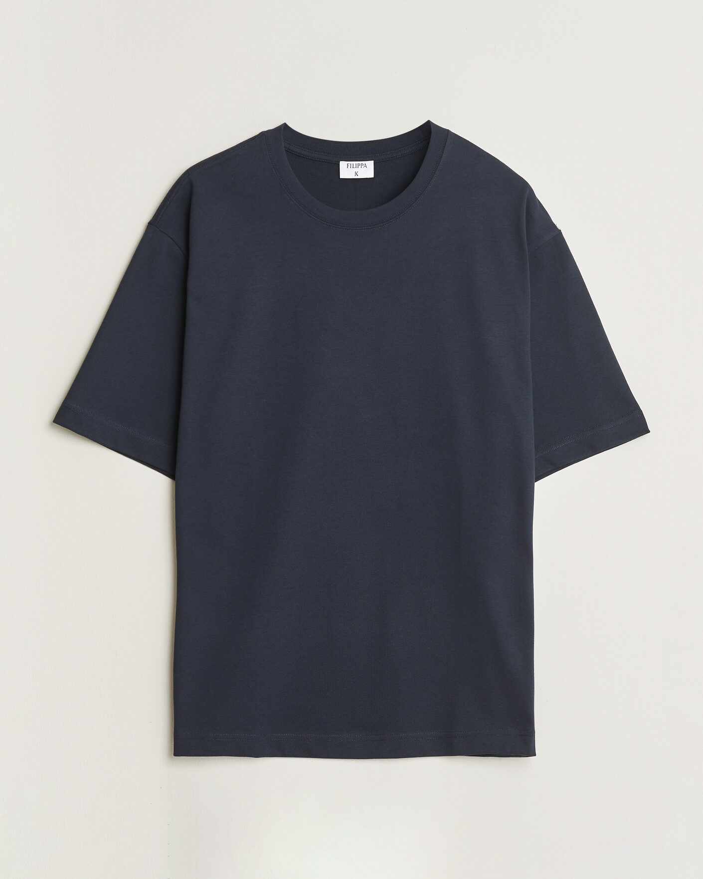 Homme | T-shirts | Filippa K | Heavy Cotton Crew Neck T-Shirt Night Blue
