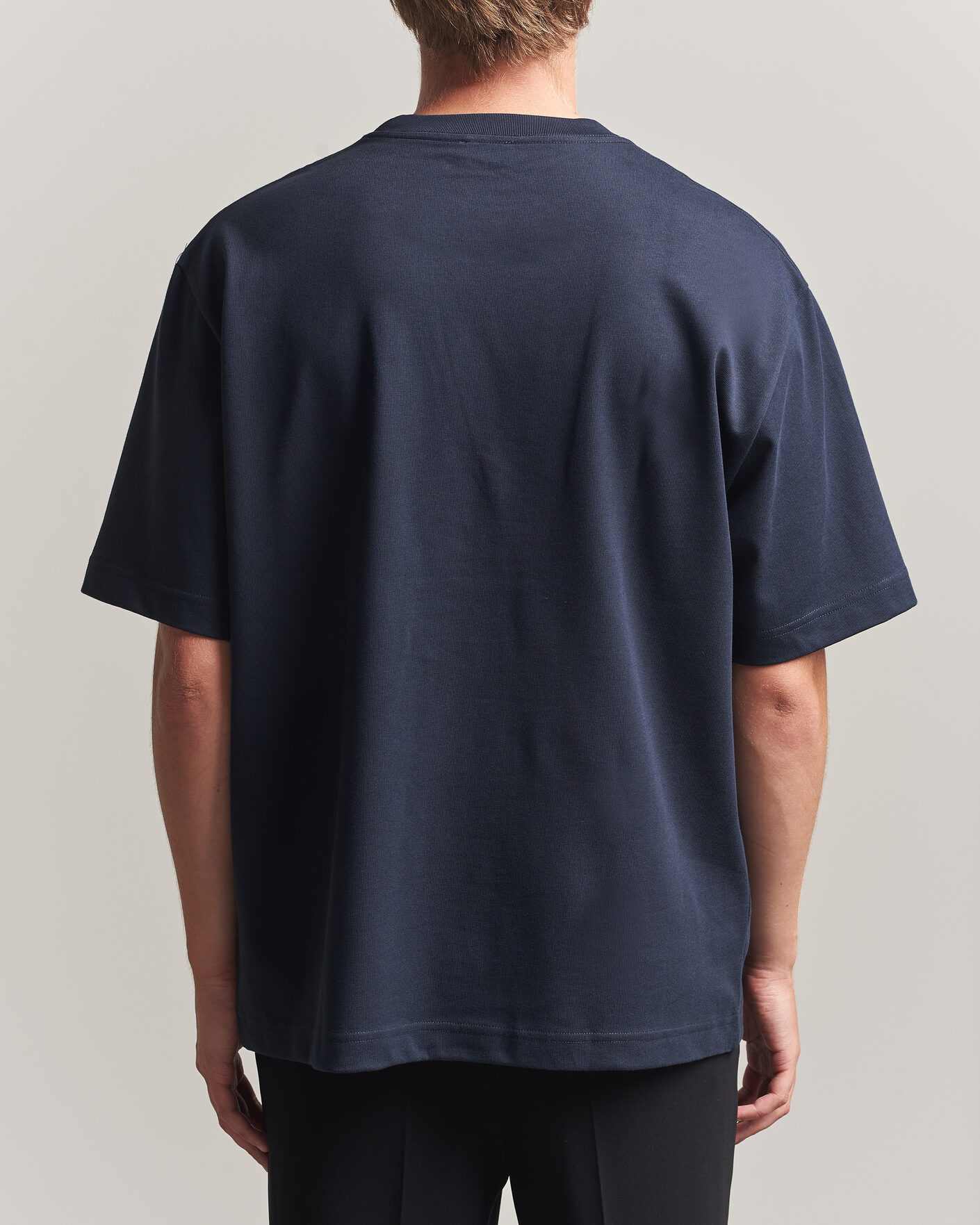 Homme | T-shirts | Filippa K | Heavy Cotton Crew Neck T-Shirt Night Blue
