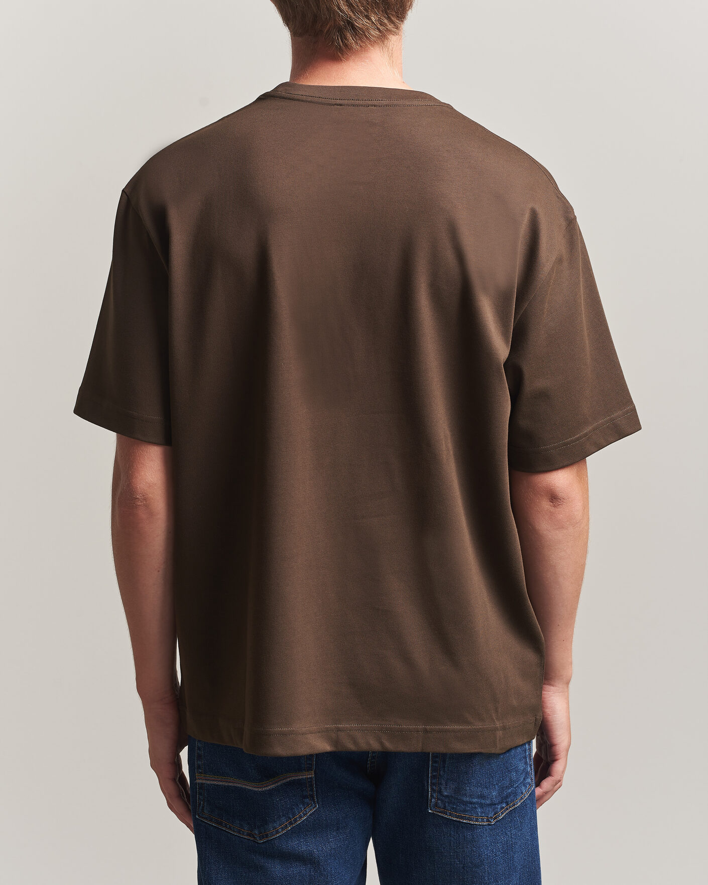 Homme | T-shirts | Filippa K | Heavy Cotton Crew Neck T-Shirt Golden Brown