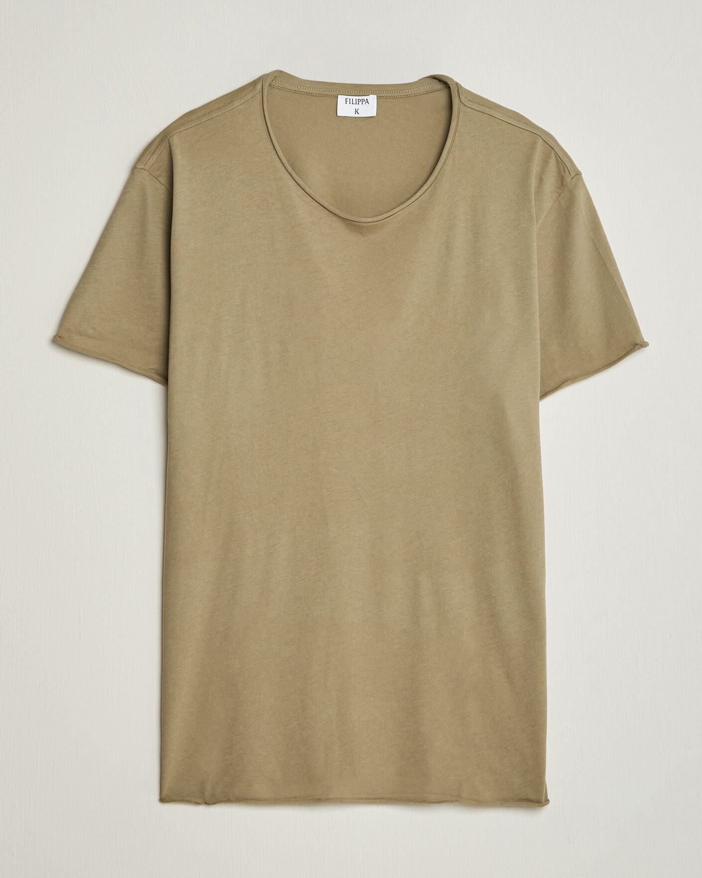 Homme | T-shirts | Filippa K | Roll Neck Crew Neck T-Shirt Light Olive Green