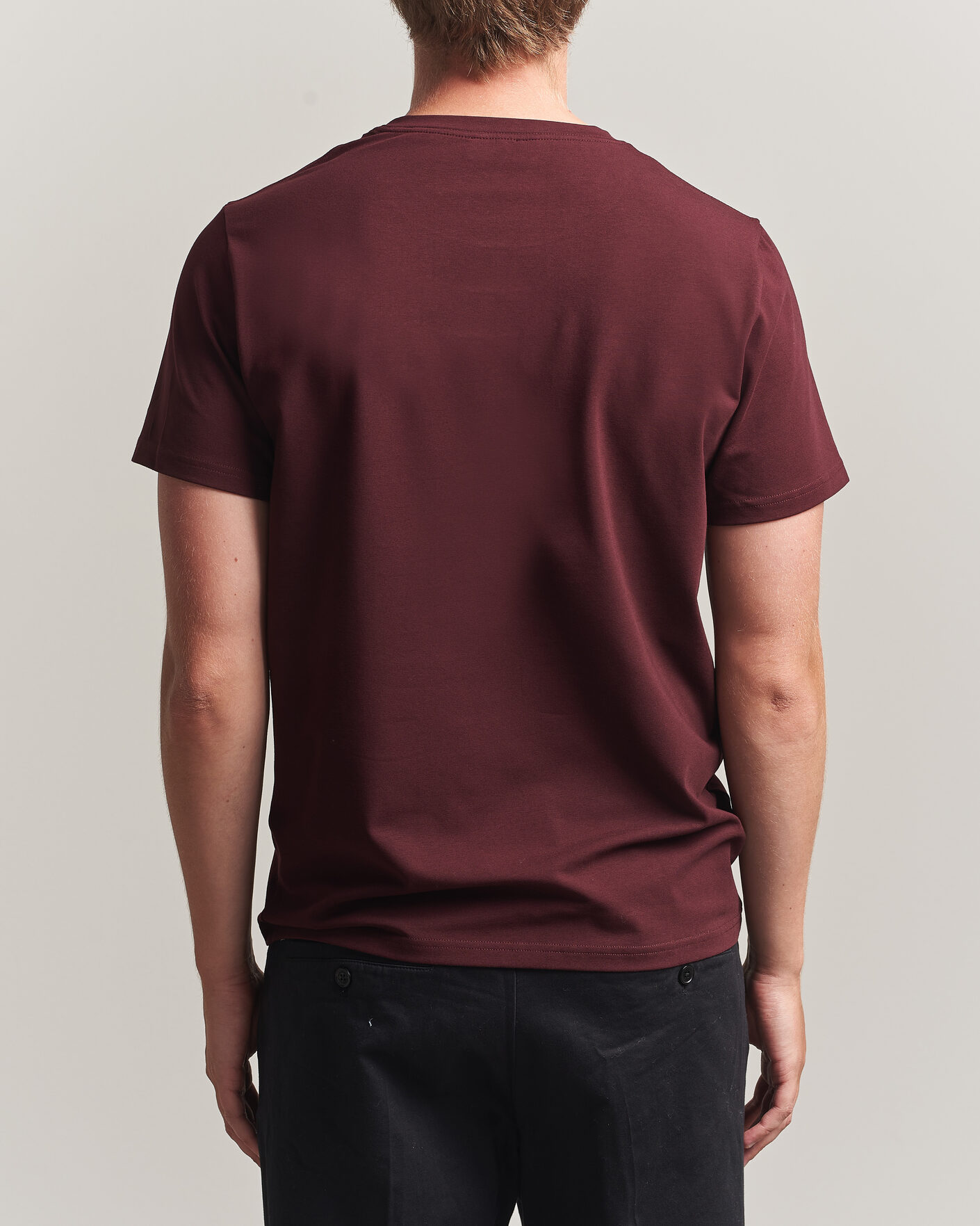 Homme | T-shirts | Filippa K | Soft Lycra T-Shirt Dark Burgundy