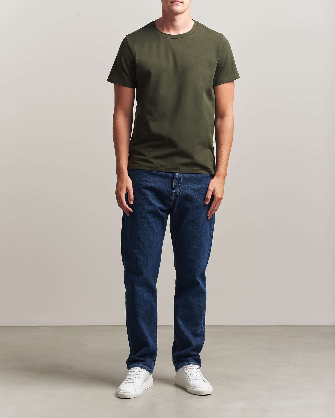 Homme | T-shirts | Filippa K | Soft Lycra T-Shirt Night Green