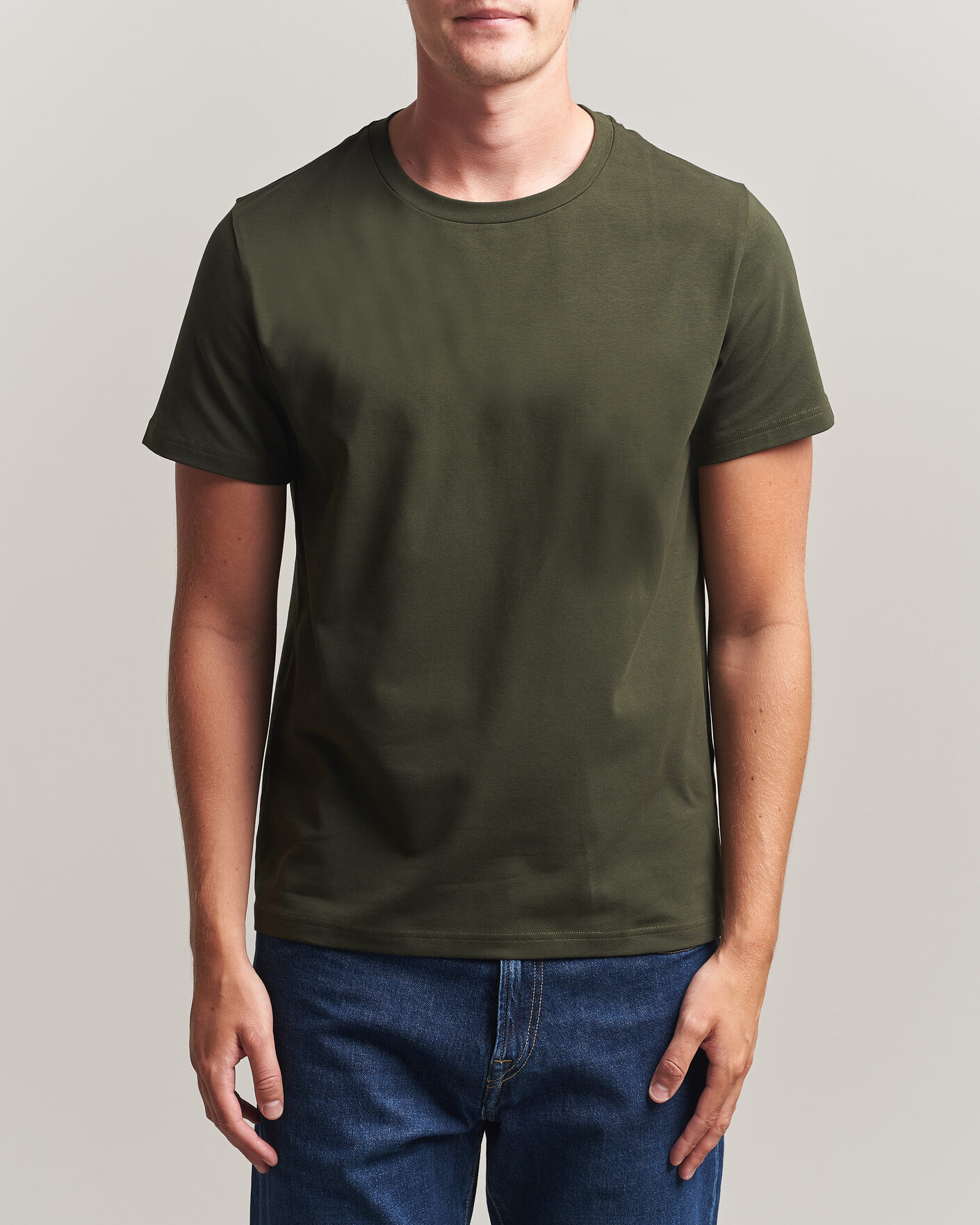 Homme | T-shirts | Filippa K | Soft Lycra T-Shirt Night Green