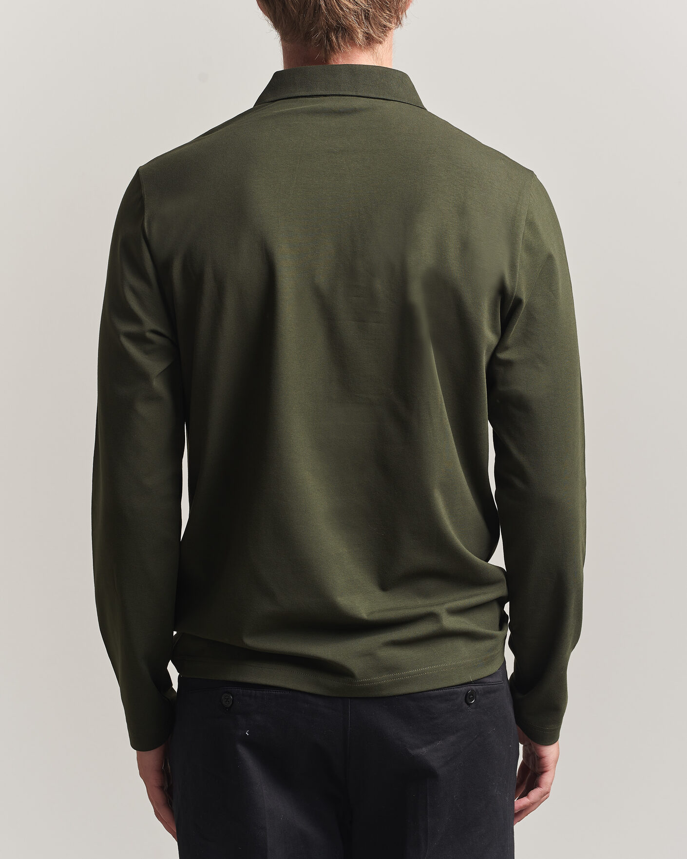 Homme | Polos | Filippa K | Luke Lycra Polo Shirt Night Green