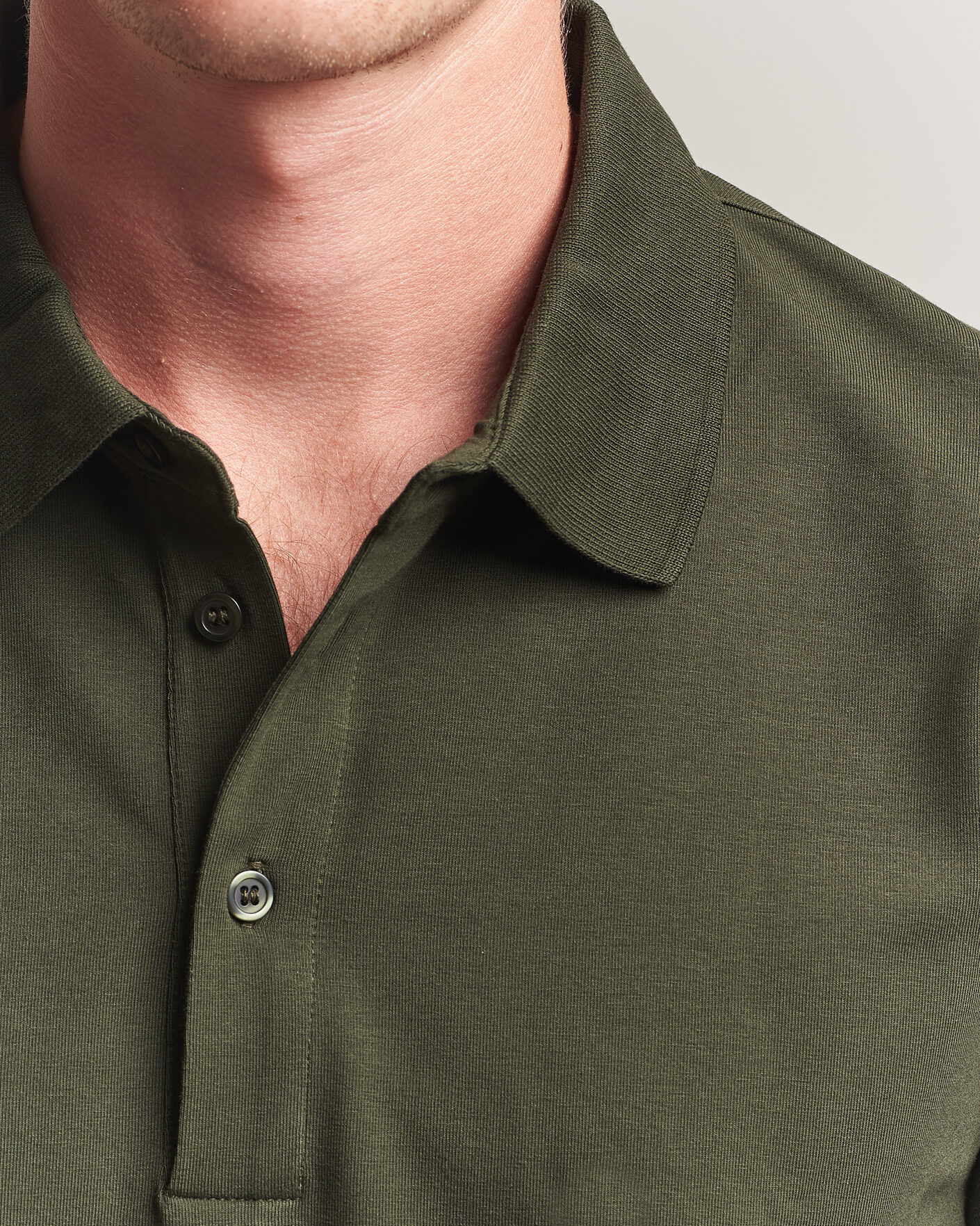Homme | Polos | Filippa K | Luke Lycra Polo Shirt Night Green