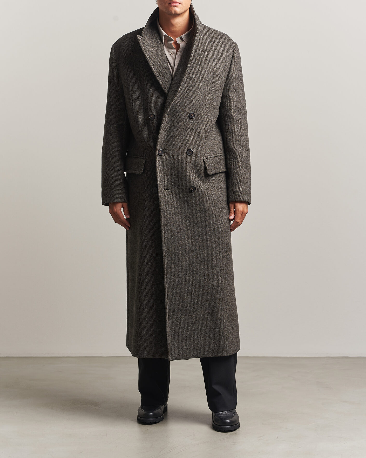 Homme | Manteaux Et Vestes | Filippa K | Damian Wool Twill Coat Driftwood