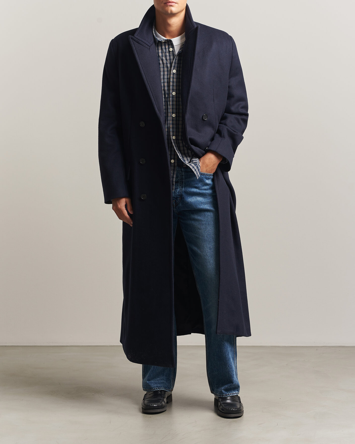Homme | Manteaux Et Vestes | Filippa K | Damian Wool Coat French Navy