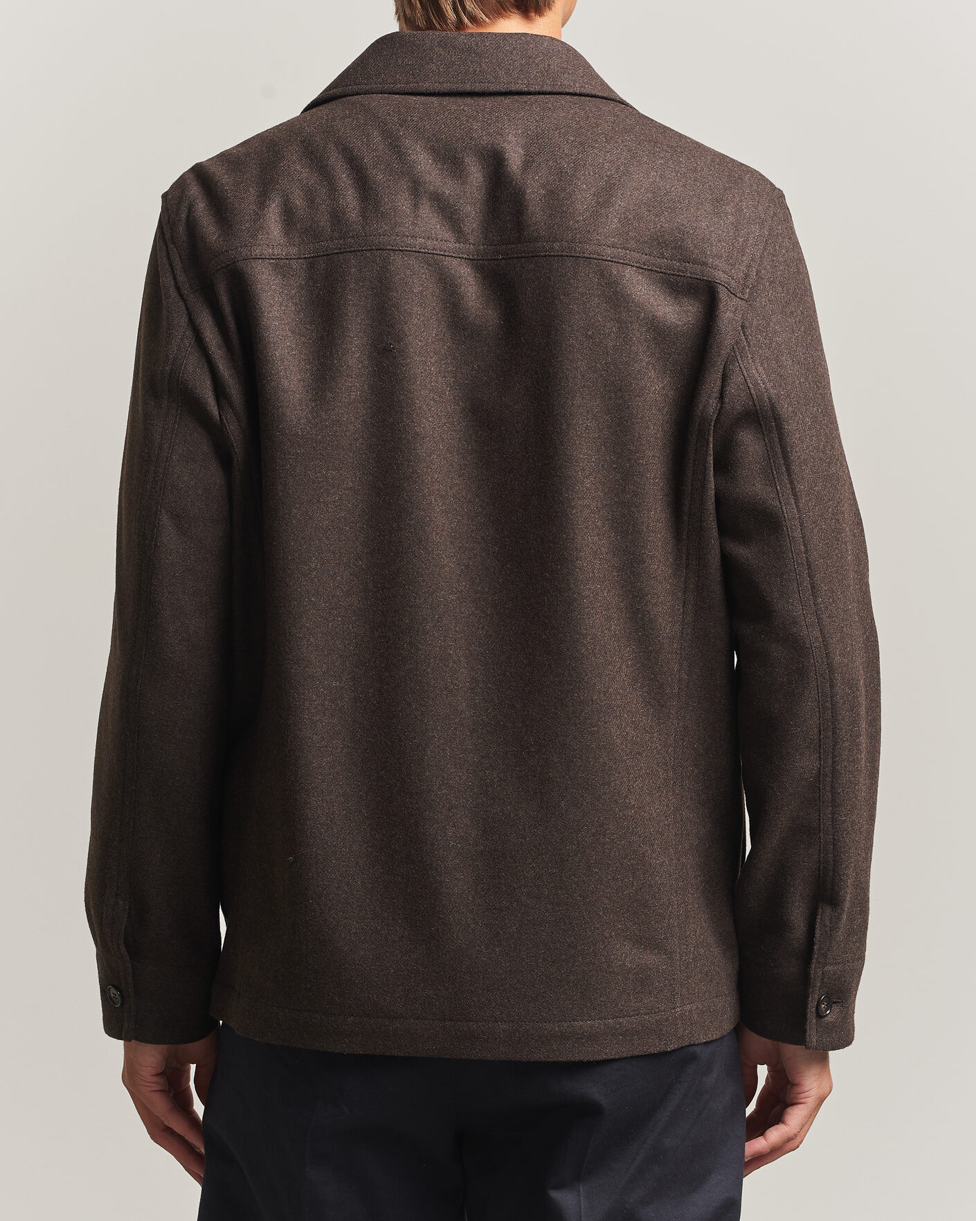 Homme | Chemises | Filippa K | Taylor Flannel Overshirt Walnut Brown