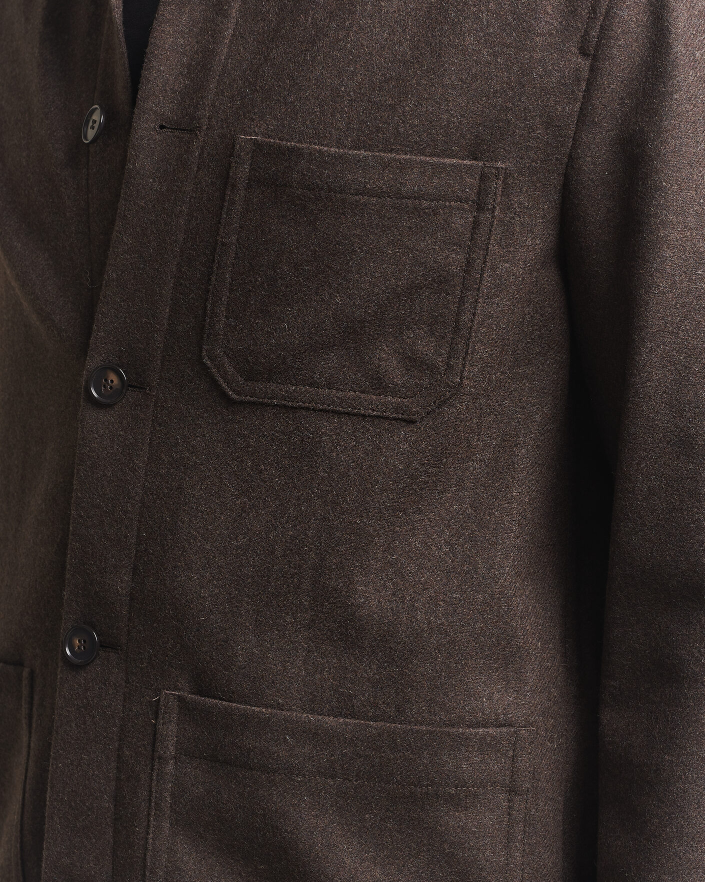 Homme | Chemises | Filippa K | Taylor Flannel Overshirt Walnut Brown