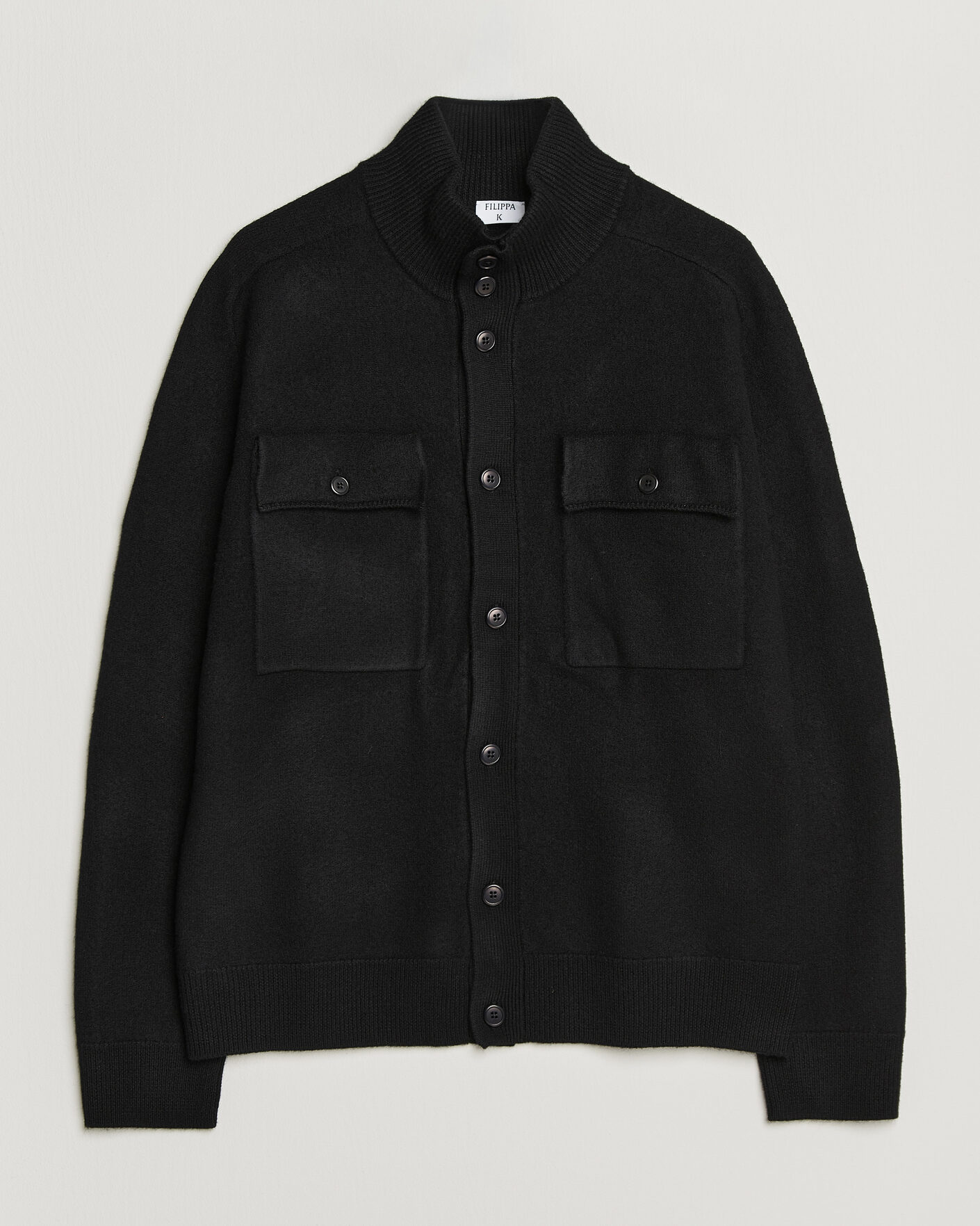 Homme | Pulls Et Tricots | Filippa K | Wool Knitted Cardigan Black