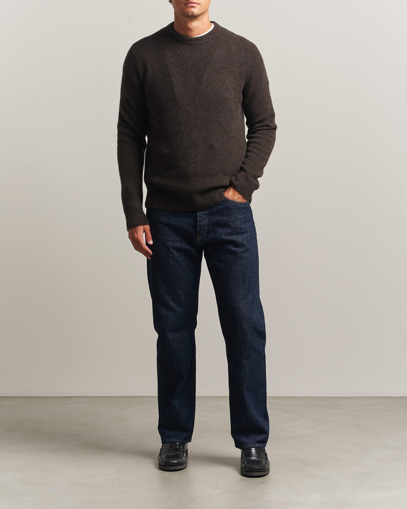 Homme | Pulls Et Tricots | Filippa K | Yak Knitted Sweater Golden Brown