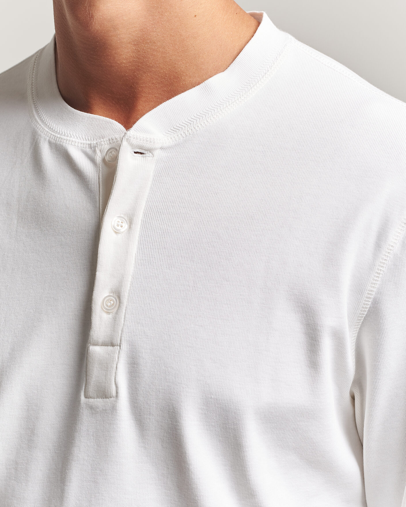 Homme | Pulls Et Tricots | Filippa K | Cotton Rib Henley White