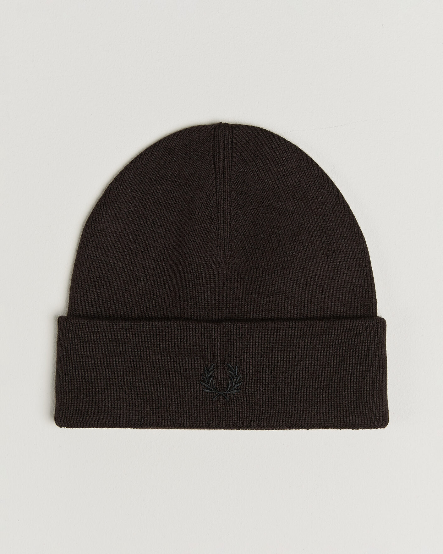 Homme | Bonnets | Fred Perry | Merino Wool Beanie Rich Brown