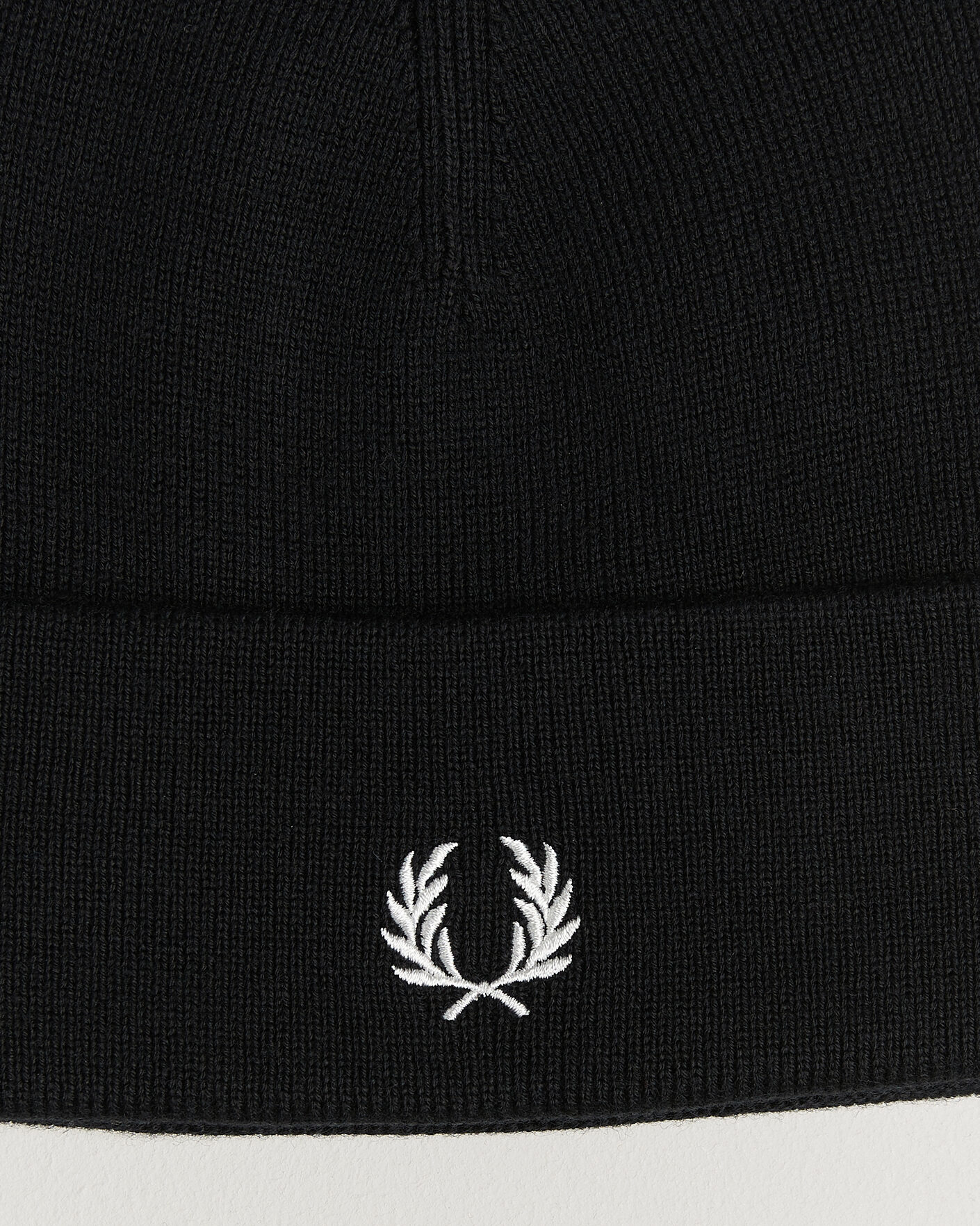 Homme | Bonnets | Fred Perry | Merino Wool Beanie Black