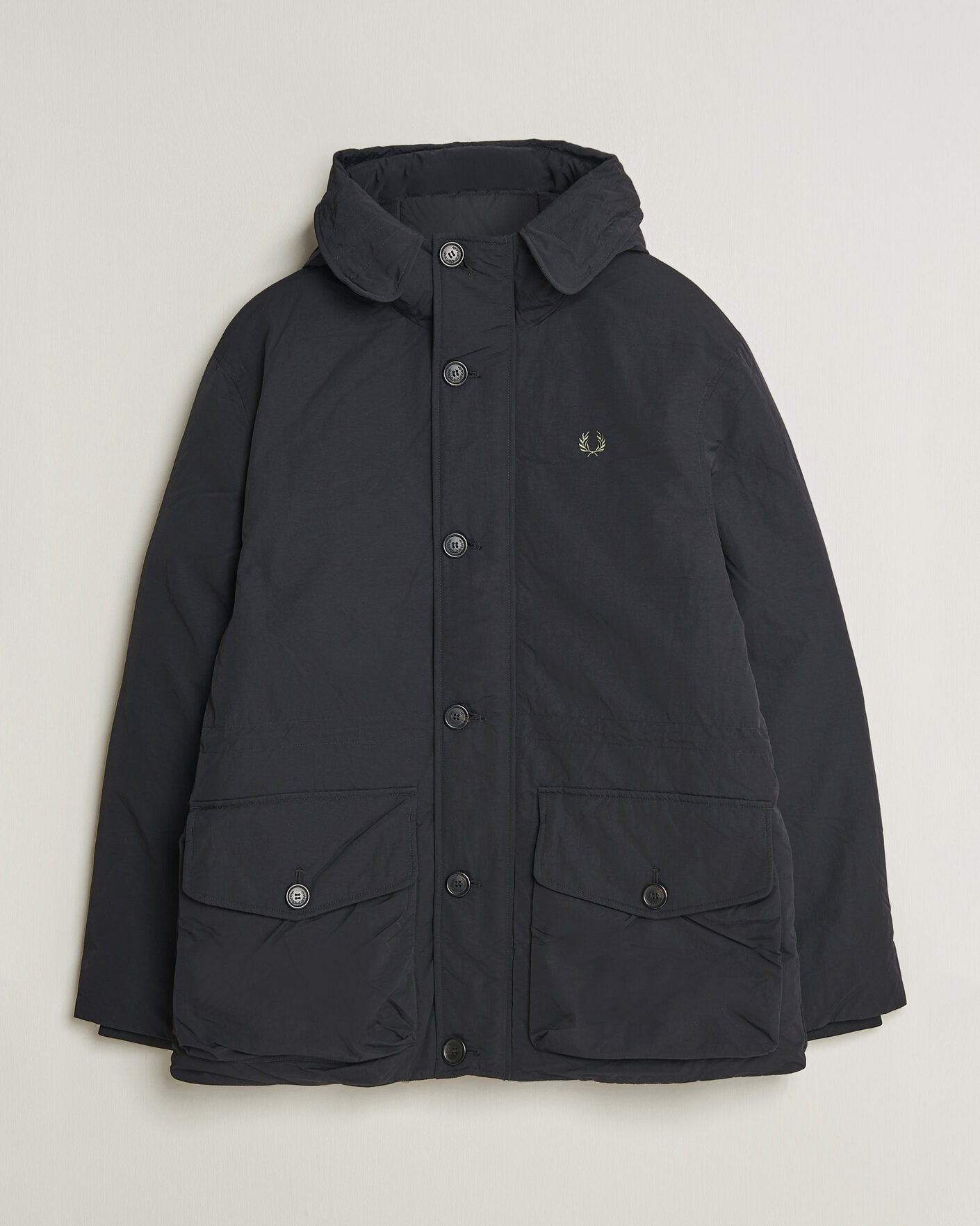Homme | Manteaux Et Vestes | Fred Perry | Padded Patch Pocket Parka Black