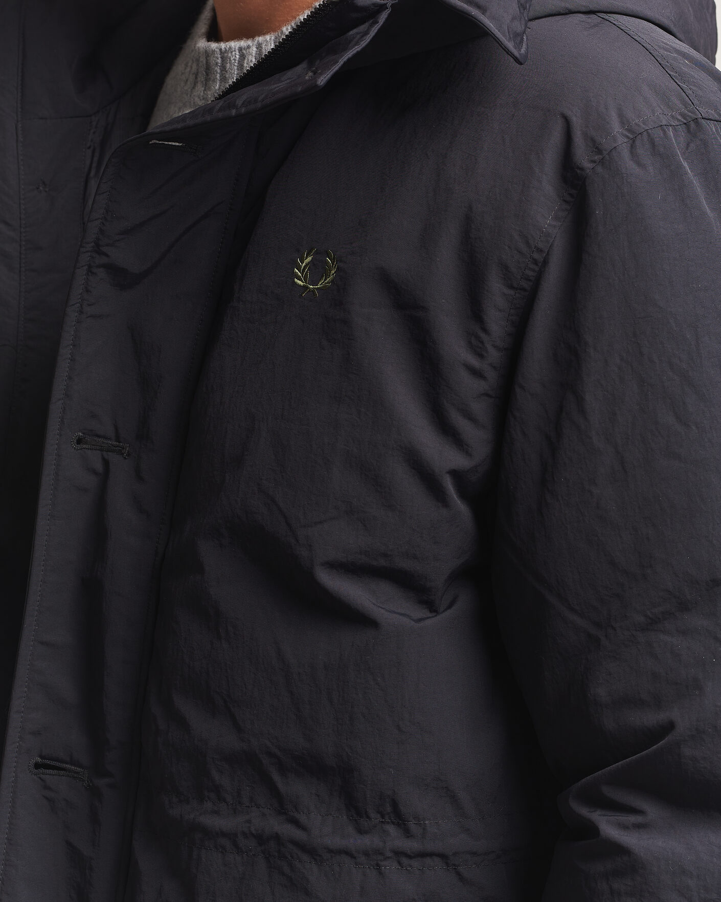 Homme | Manteaux Et Vestes | Fred Perry | Padded Patch Pocket Parka Black