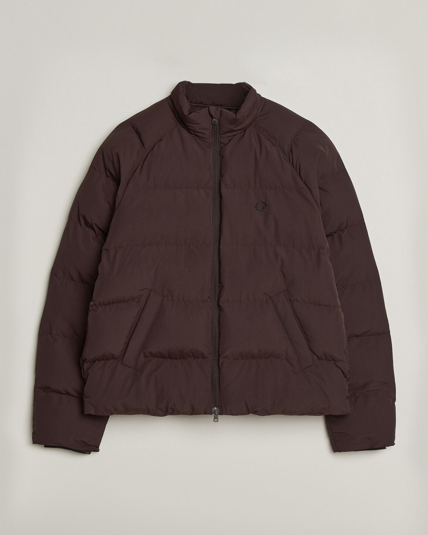 Homme | Manteaux Et Vestes | Fred Perry | Raglan Sleeve Padded Jacket Rich Brown