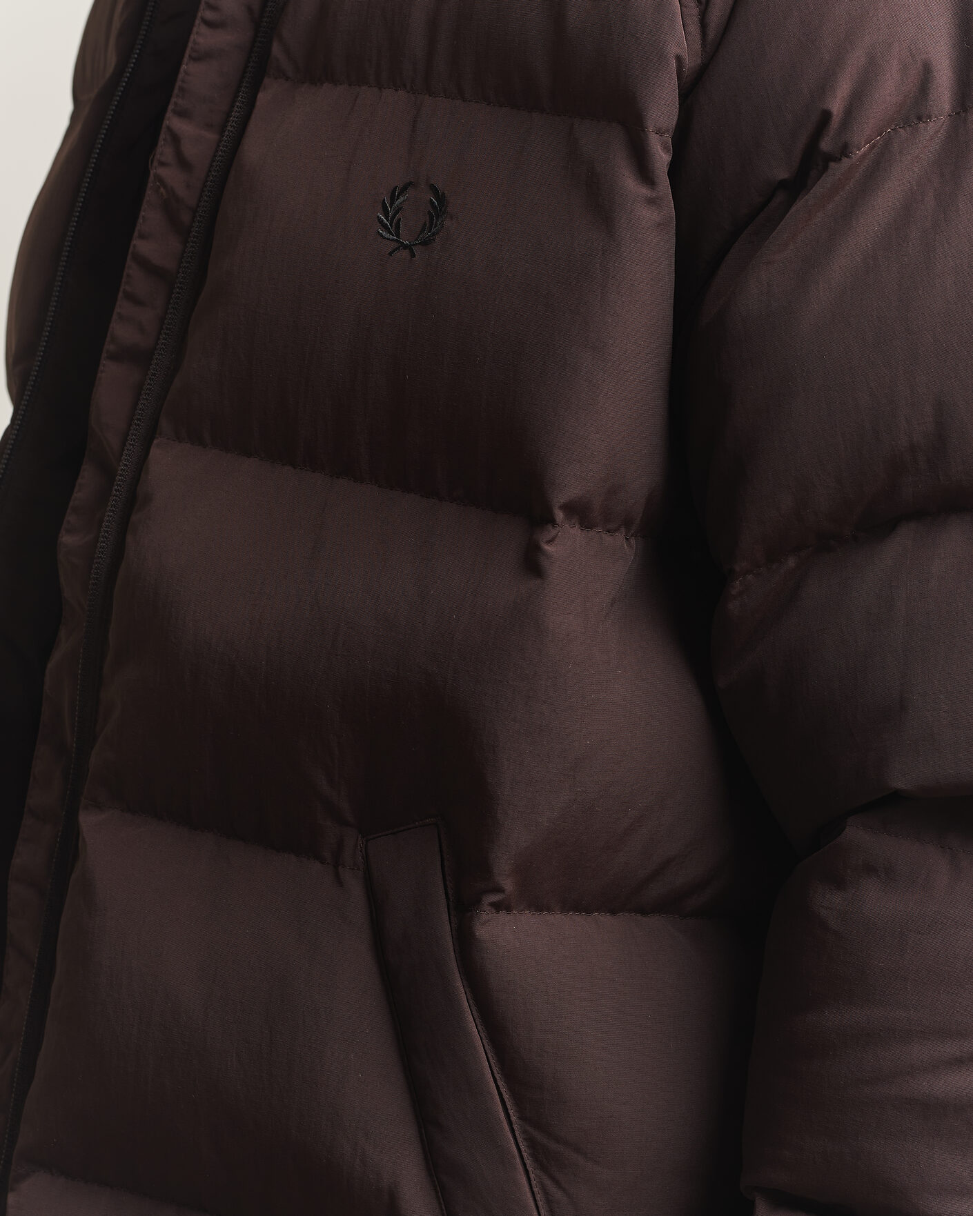 Homme | Manteaux Et Vestes | Fred Perry | Raglan Sleeve Padded Jacket Rich Brown
