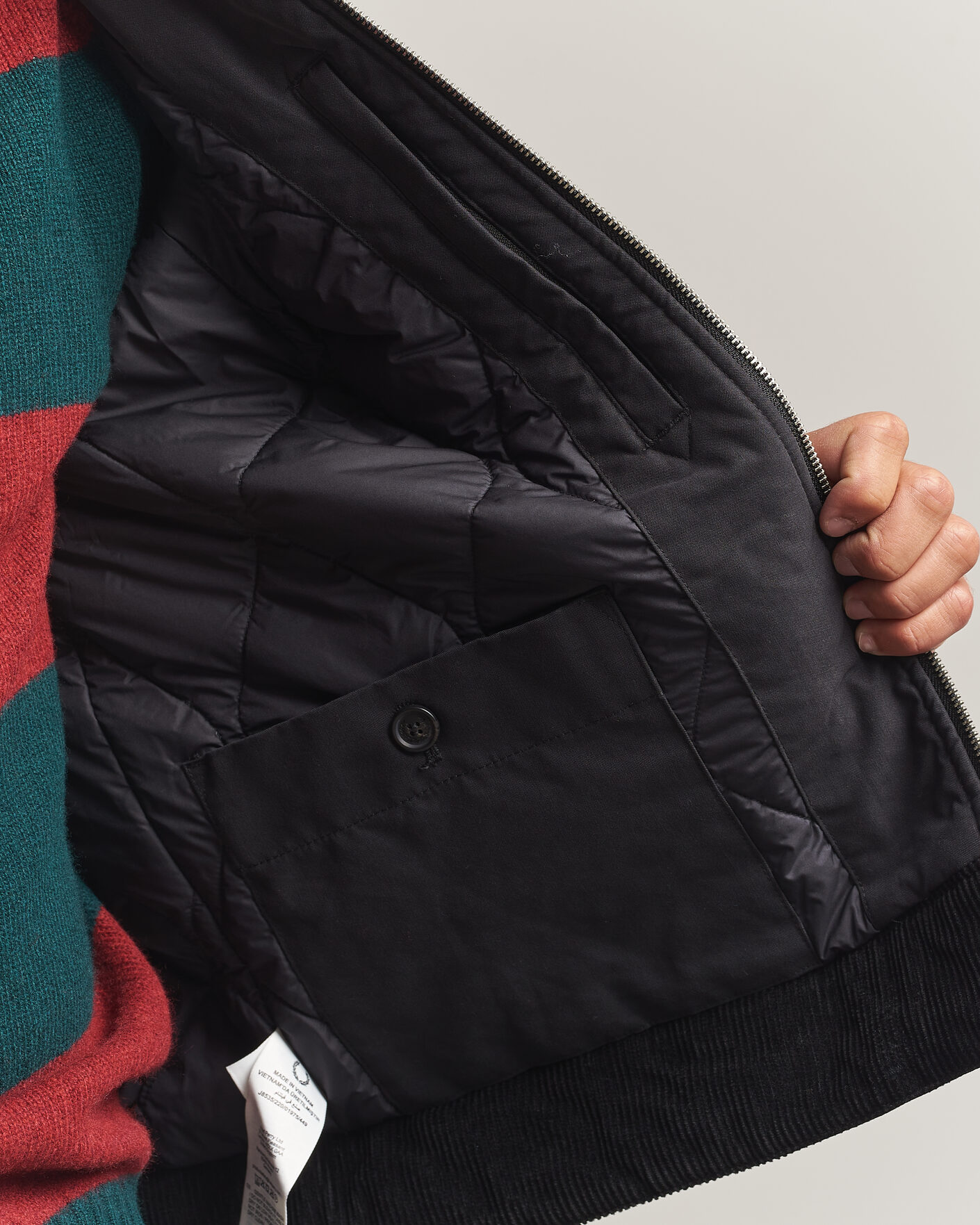 Homme | Manteaux Et Vestes | Fred Perry | Cotton Caban Jacket Black