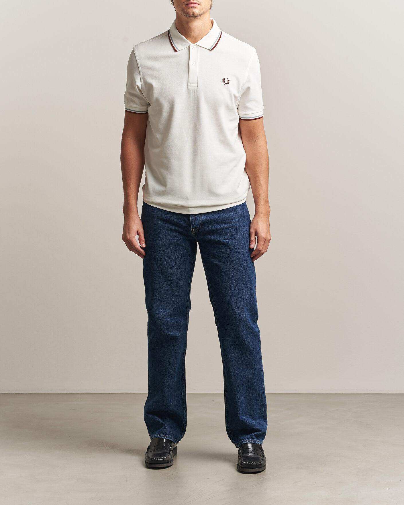 Homme | Polos | Fred Perry | Twin Tipped Polo Shirt Ecru