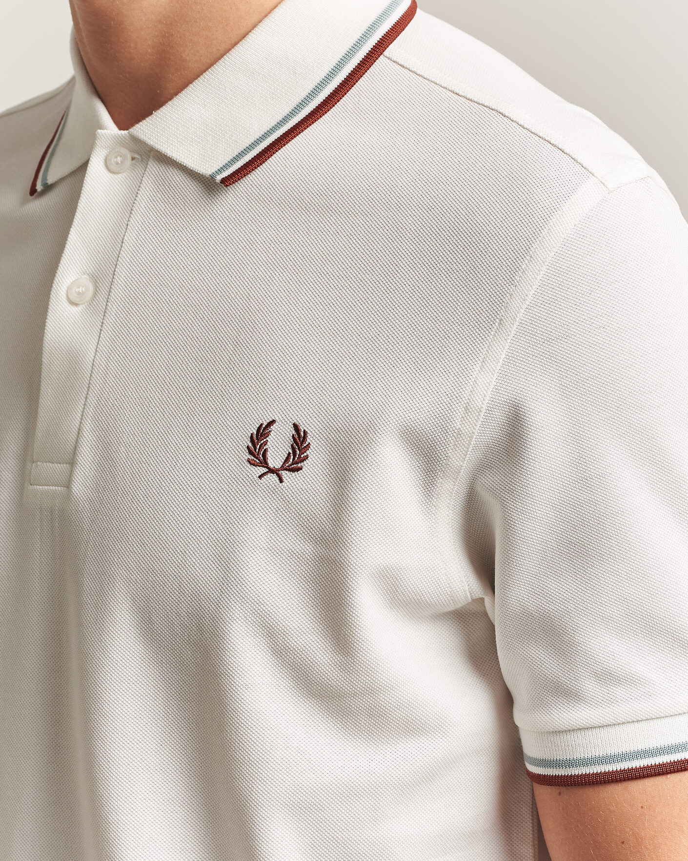 Homme | Polos | Fred Perry | Twin Tipped Polo Shirt Ecru