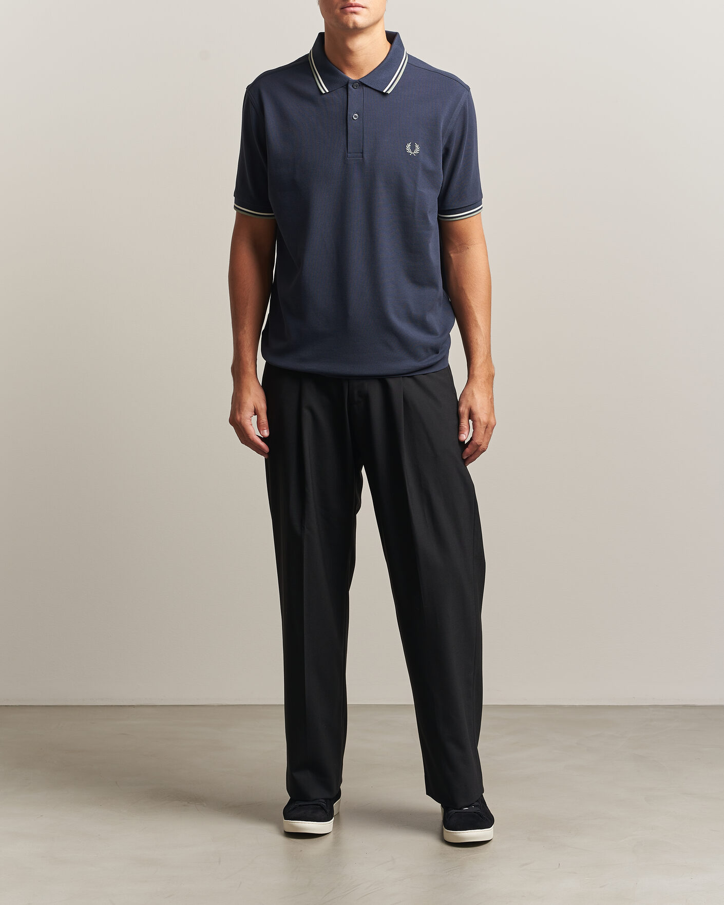 Homme | Polos | Fred Perry | Twin Tipped Polo Shirt Dark Airforce