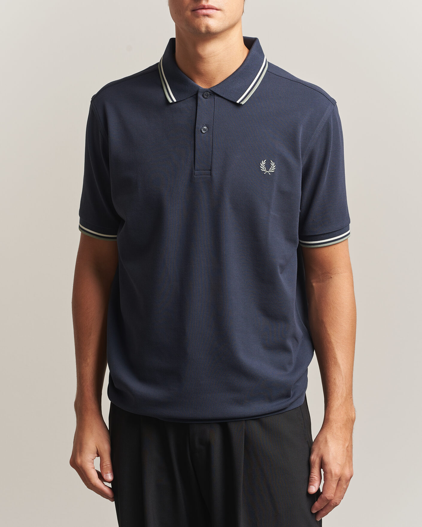 Homme | Polos | Fred Perry | Twin Tipped Polo Shirt Dark Airforce