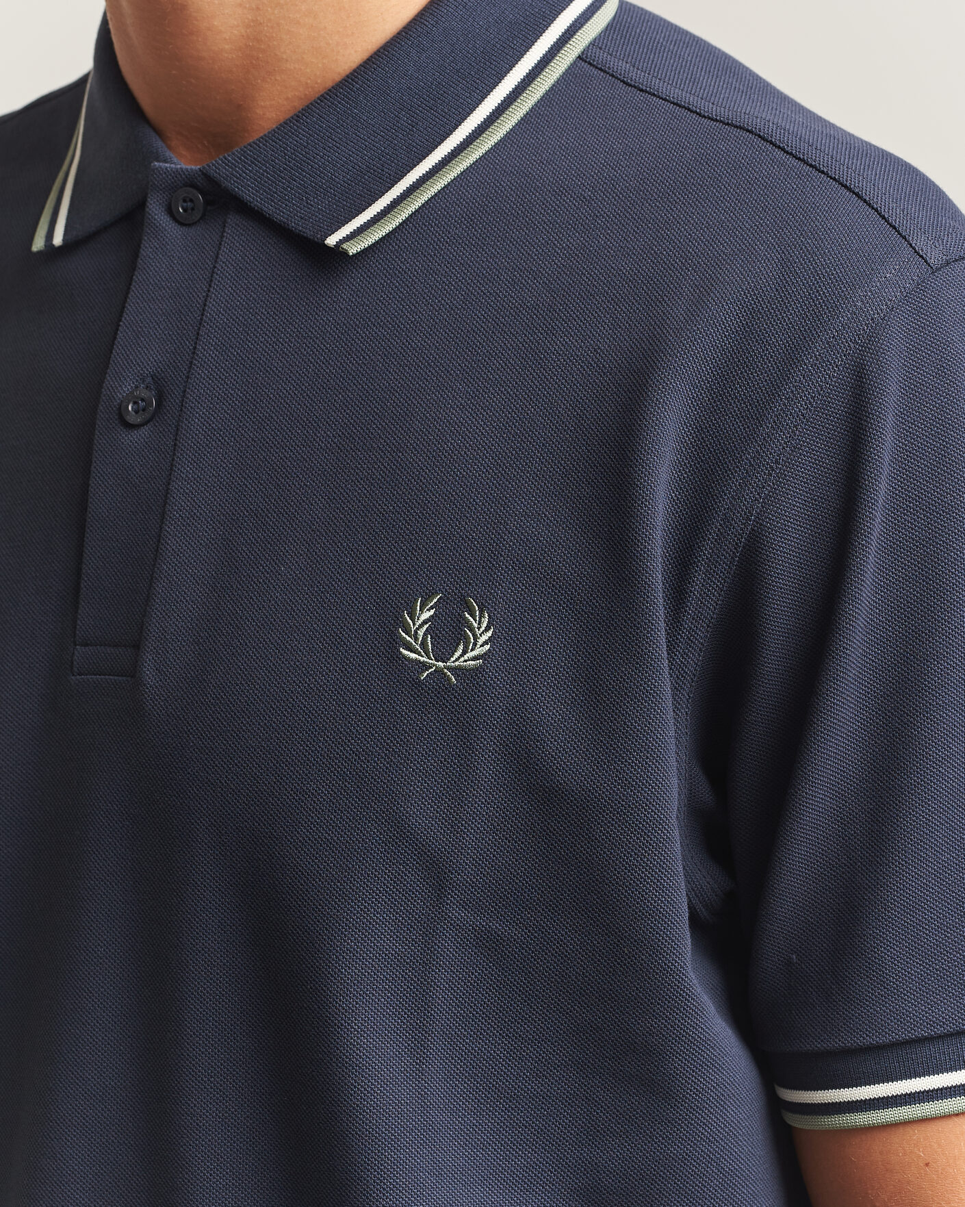Homme | Polos | Fred Perry | Twin Tipped Polo Shirt Dark Airforce