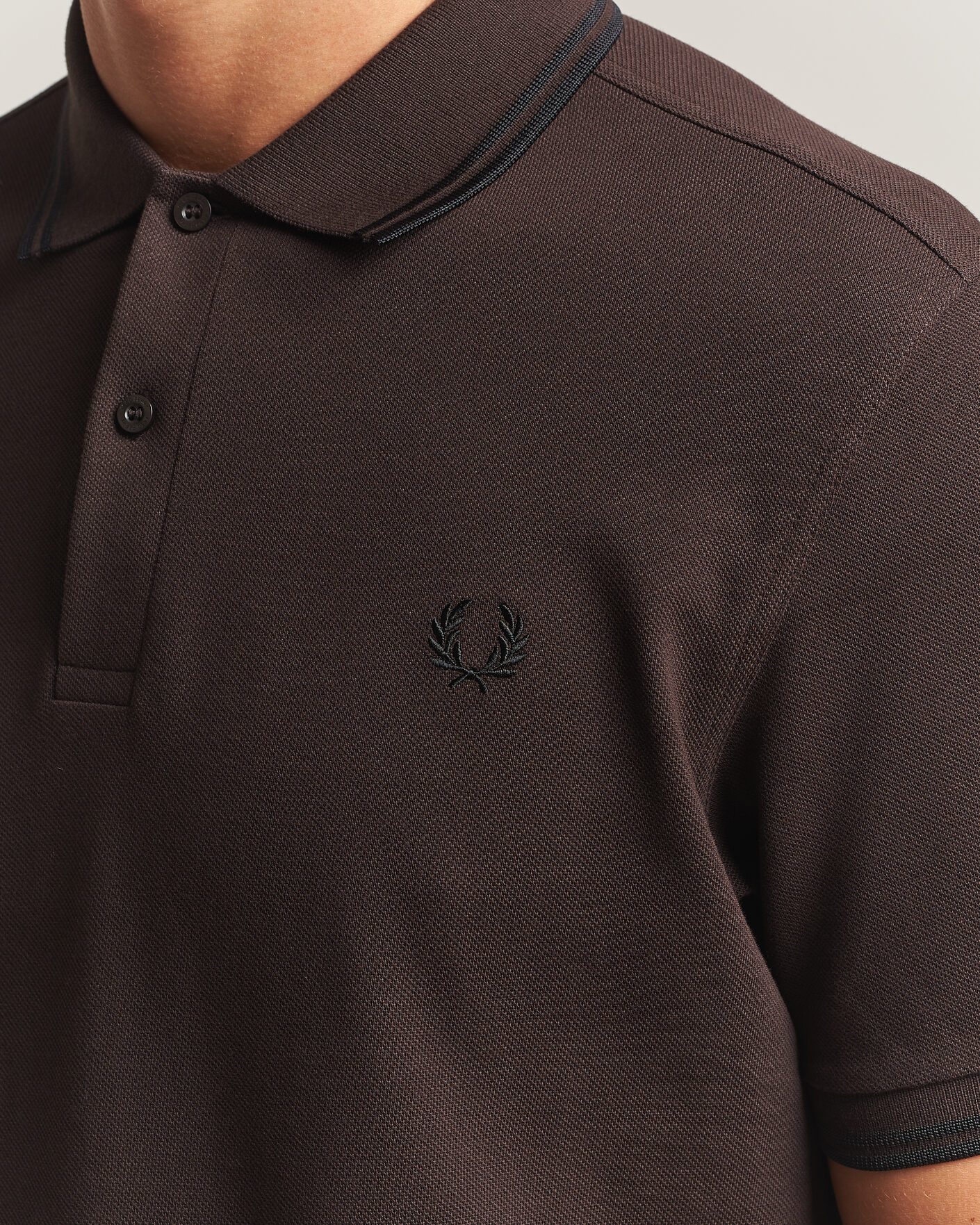 Homme | Polos | Fred Perry | Twin Tipped Polo Shirt Rich Brown