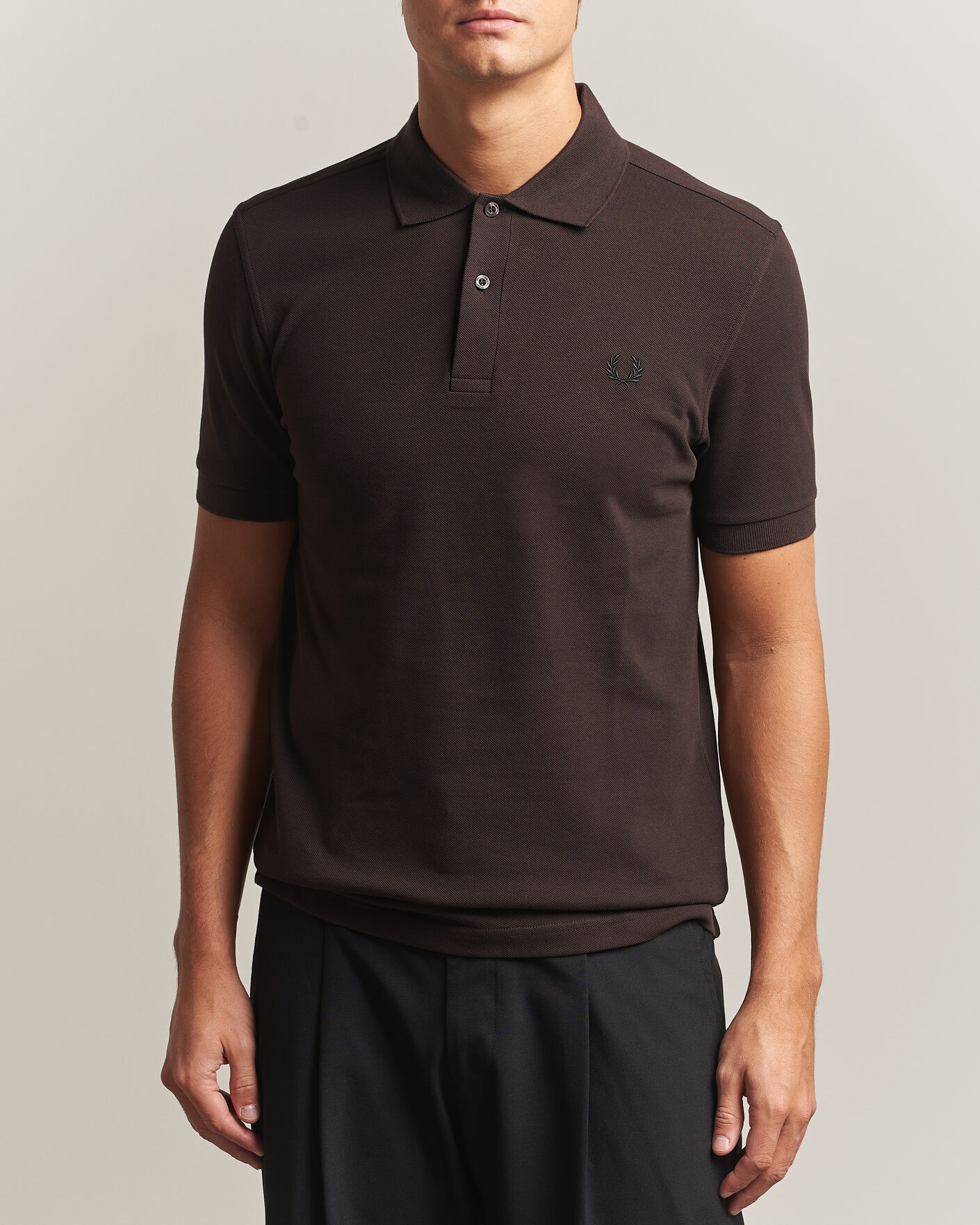 Homme | Polos | Fred Perry | Plain Polo Shirt Night Rich Brown