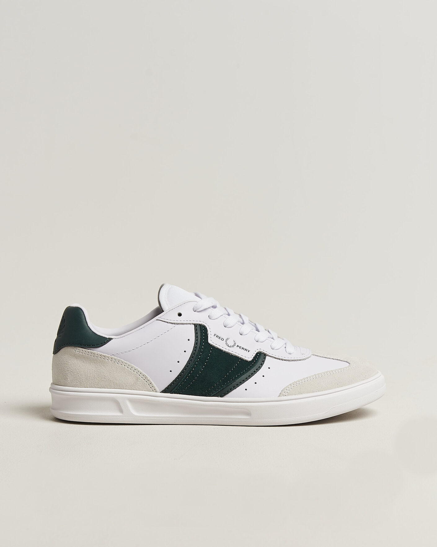 Homme | Baskets | Fred Perry | B4 Leather/Suede Sneaker White