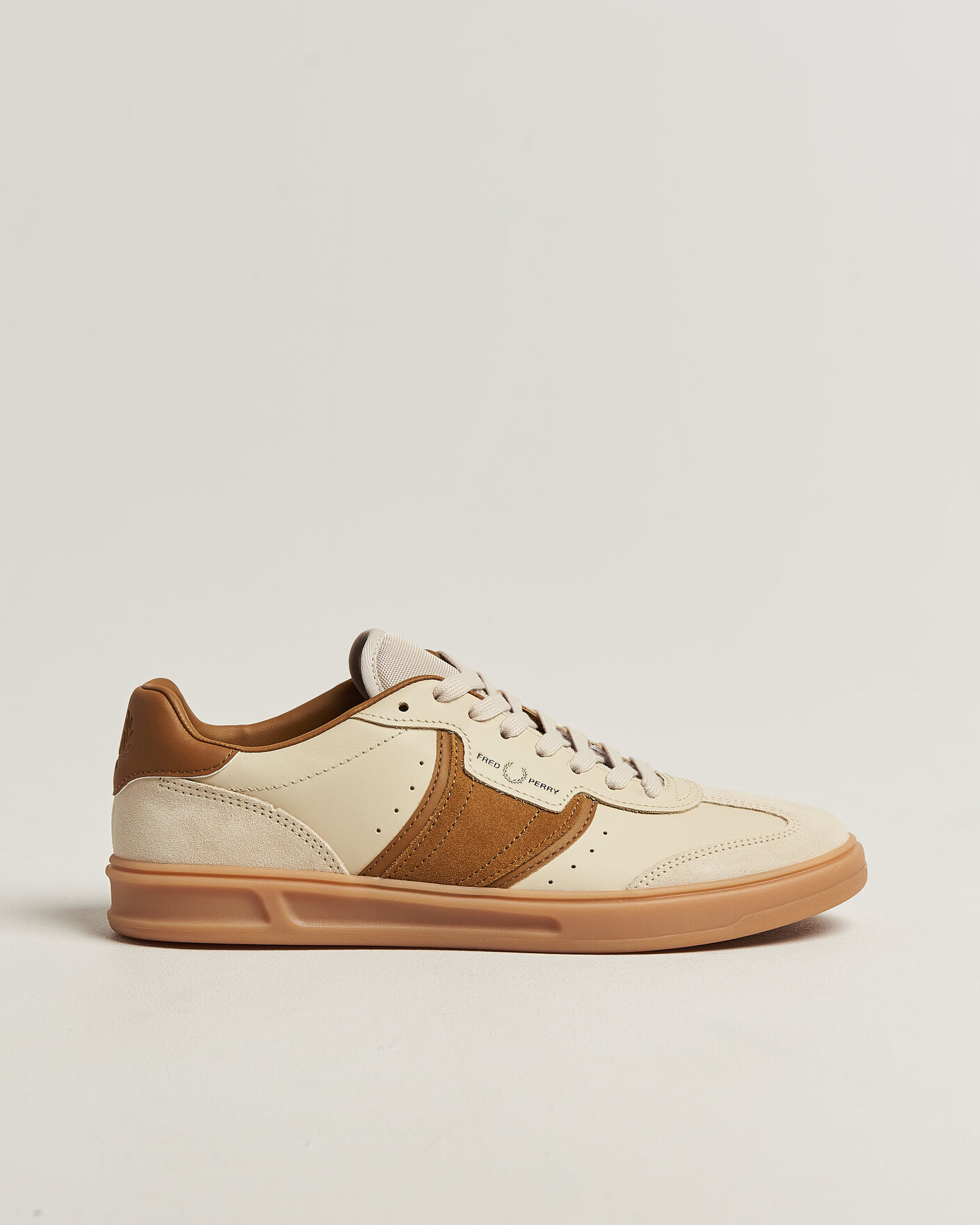 Homme | Baskets | Fred Perry | B4 Leather/Suede Sneaker Oatmeal