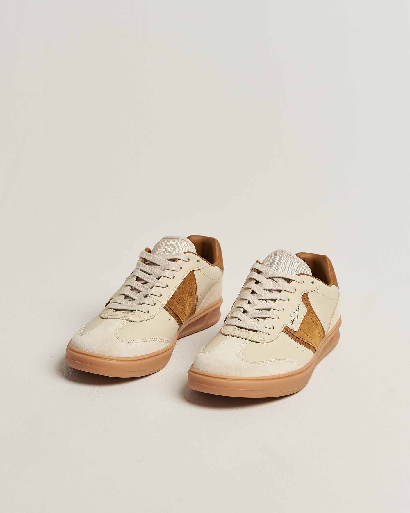 Homme | Baskets | Fred Perry | B4 Leather/Suede Sneaker Oatmeal