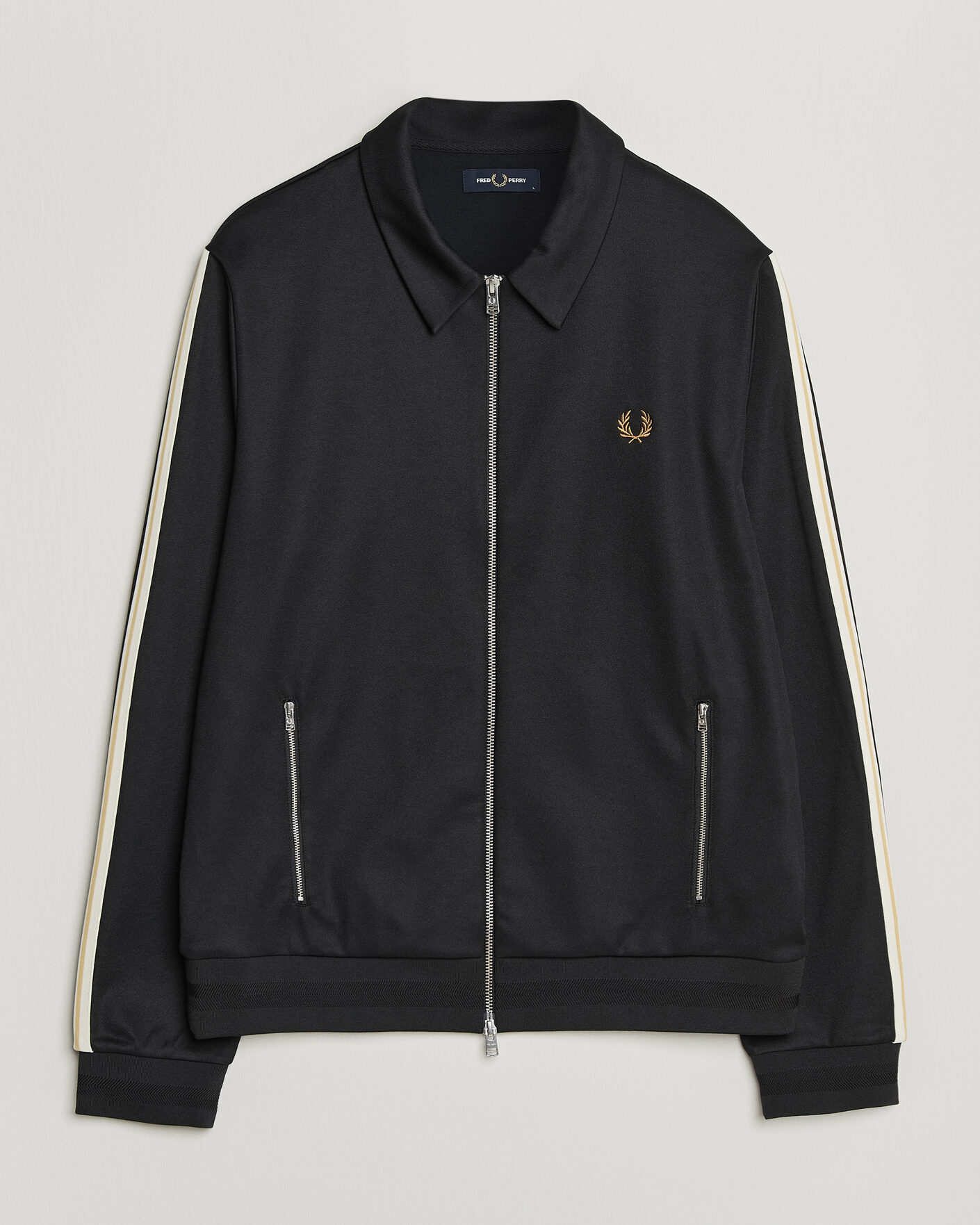 Homme | Pulls Et Tricots | Fred Perry | Tipped Taped Track Jacket Black