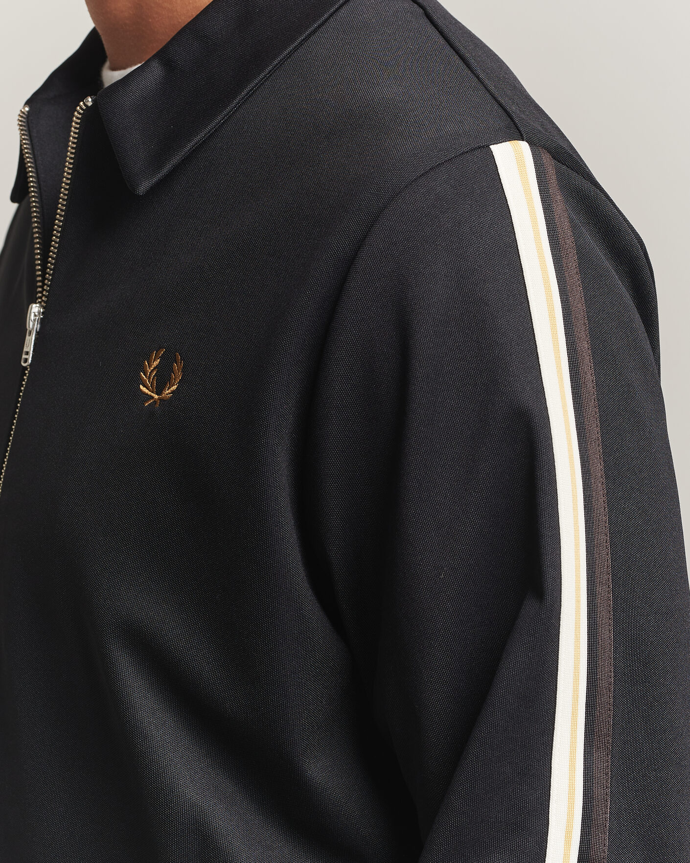 Homme | Pulls Et Tricots | Fred Perry | Tipped Taped Track Jacket Black