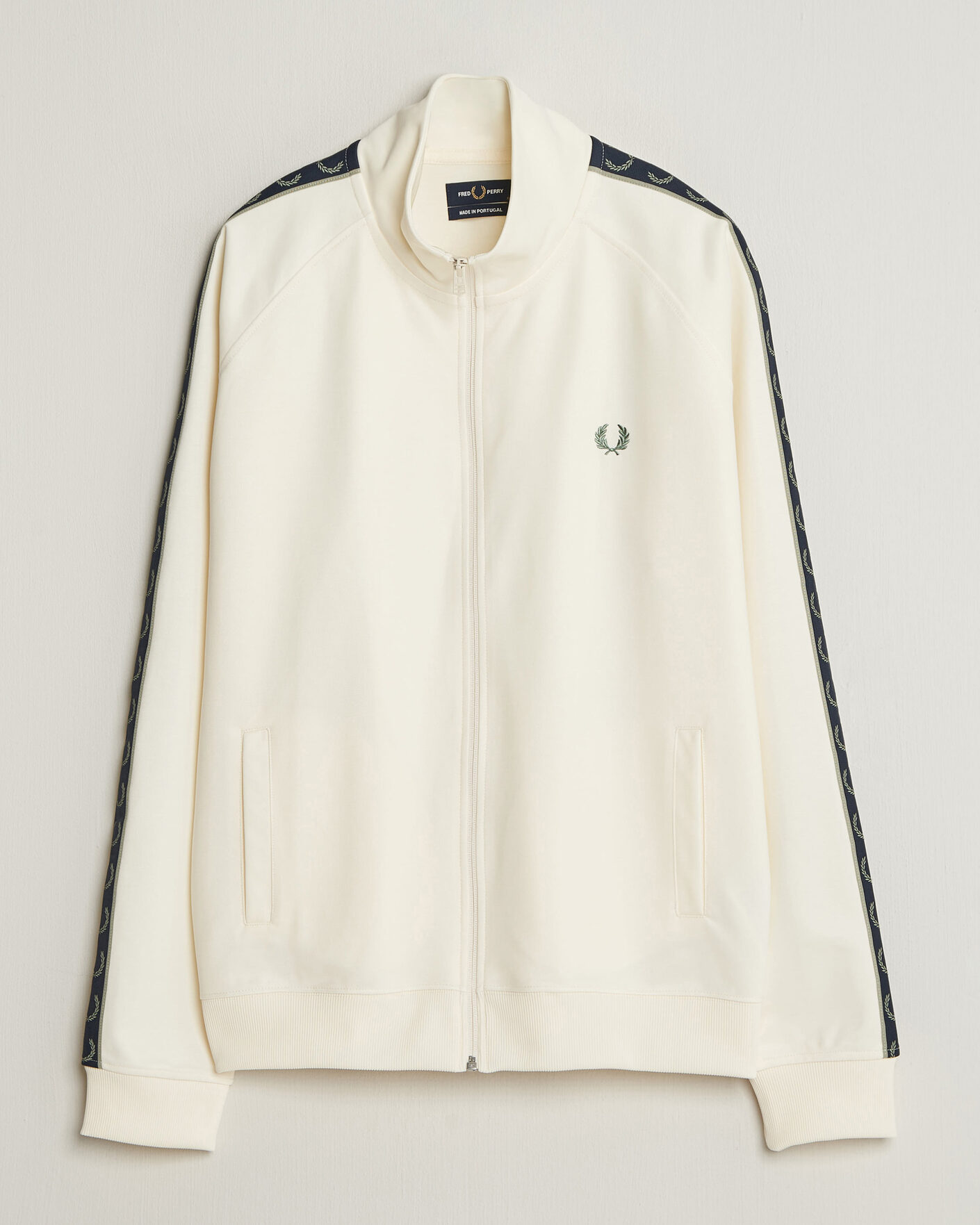 Homme | Pulls Et Tricots | Fred Perry | Taped Track Jacket Ecru