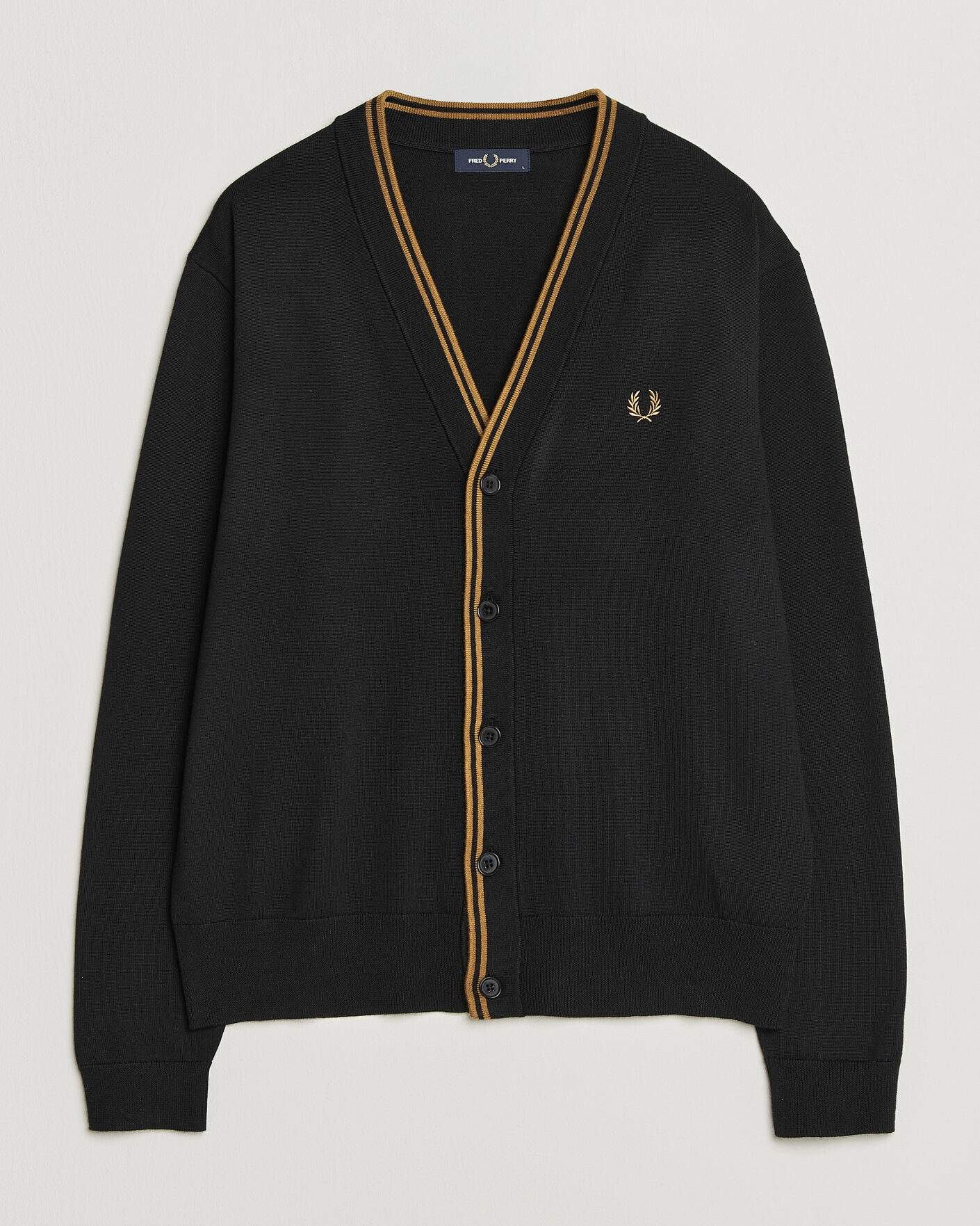 Homme | Pulls Et Tricots | Fred Perry | Classic Knitted Cardigan Black
