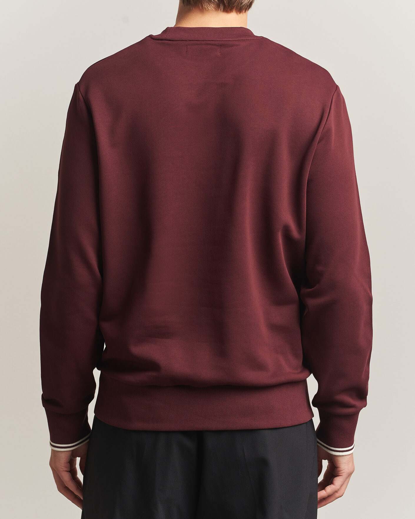 Homme | Pulls Et Tricots | Fred Perry | Crew Neck Sweatshirt Oxblood