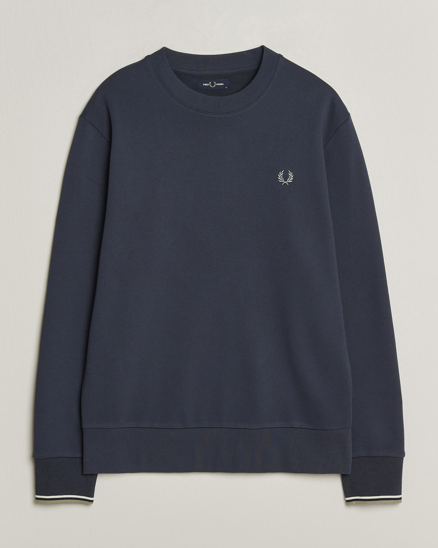 Homme | Pulls Et Tricots | Fred Perry | Crew Neck Sweatshirt Dark Airforce