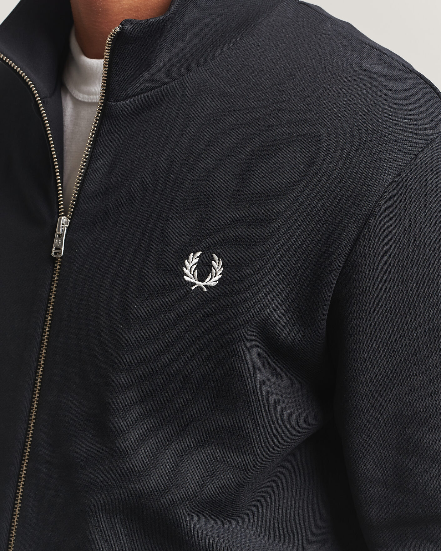 Homme | Pulls Et Tricots | Fred Perry | Full Zip Sweatshirt Black