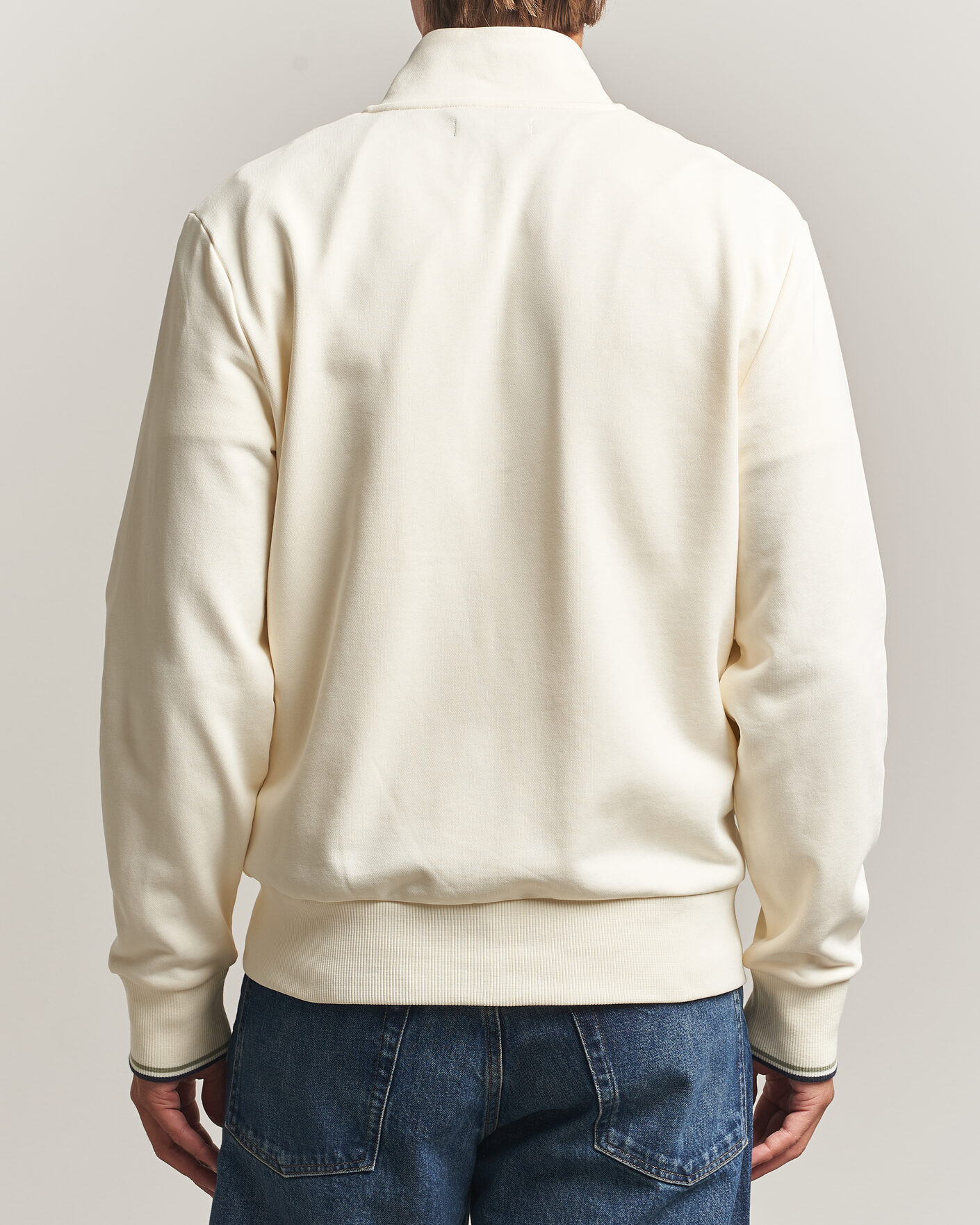 Homme | Pulls Et Tricots | Fred Perry | Full Zip Sweatshirt Ecru