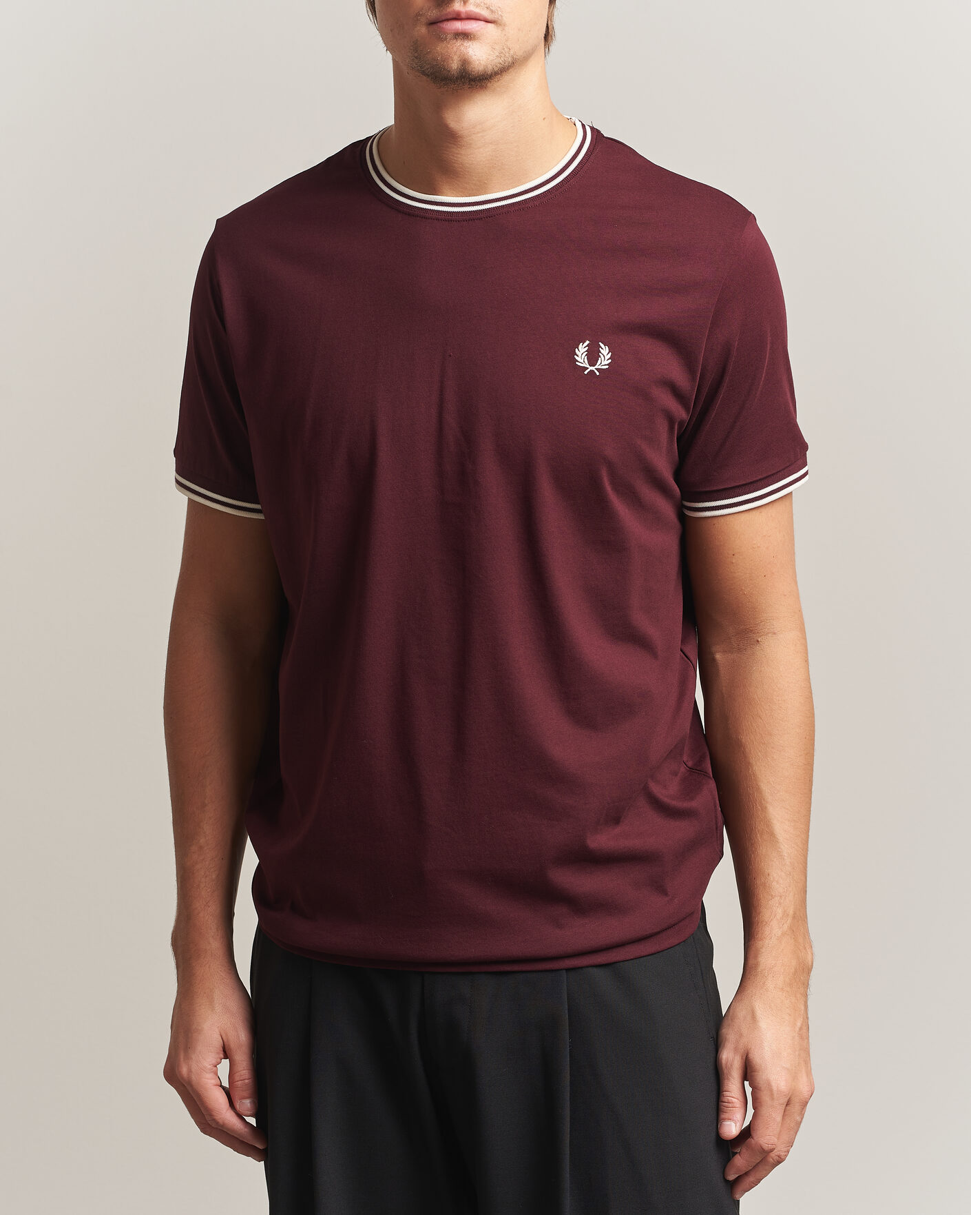 Homme | T-shirts | Fred Perry | Twin Tipped T-Shirt Oxblood