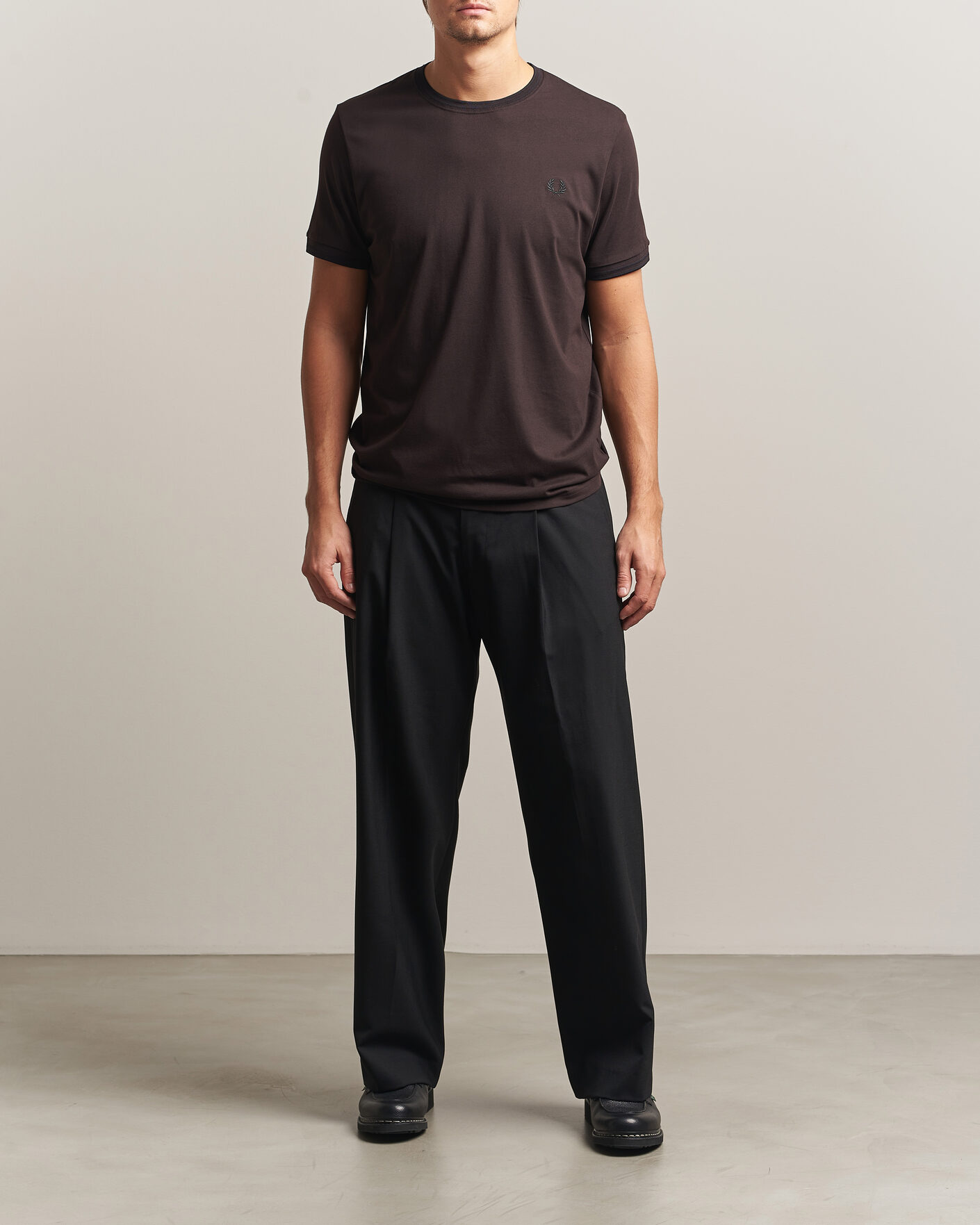 Homme | T-shirts | Fred Perry | Twin Tipped T-Shirt Rich Brown