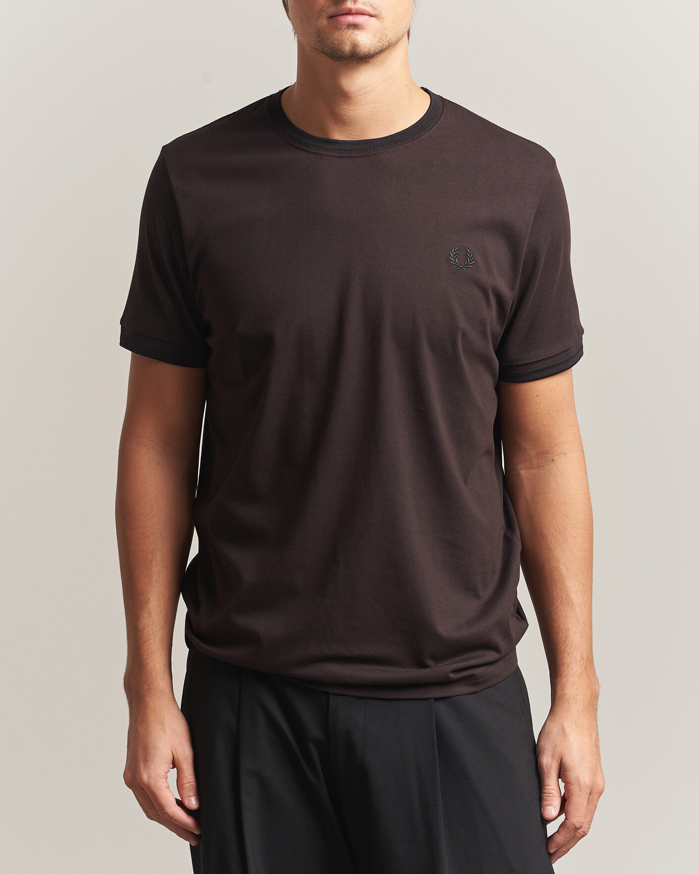 Homme | T-shirts | Fred Perry | Twin Tipped T-Shirt Rich Brown