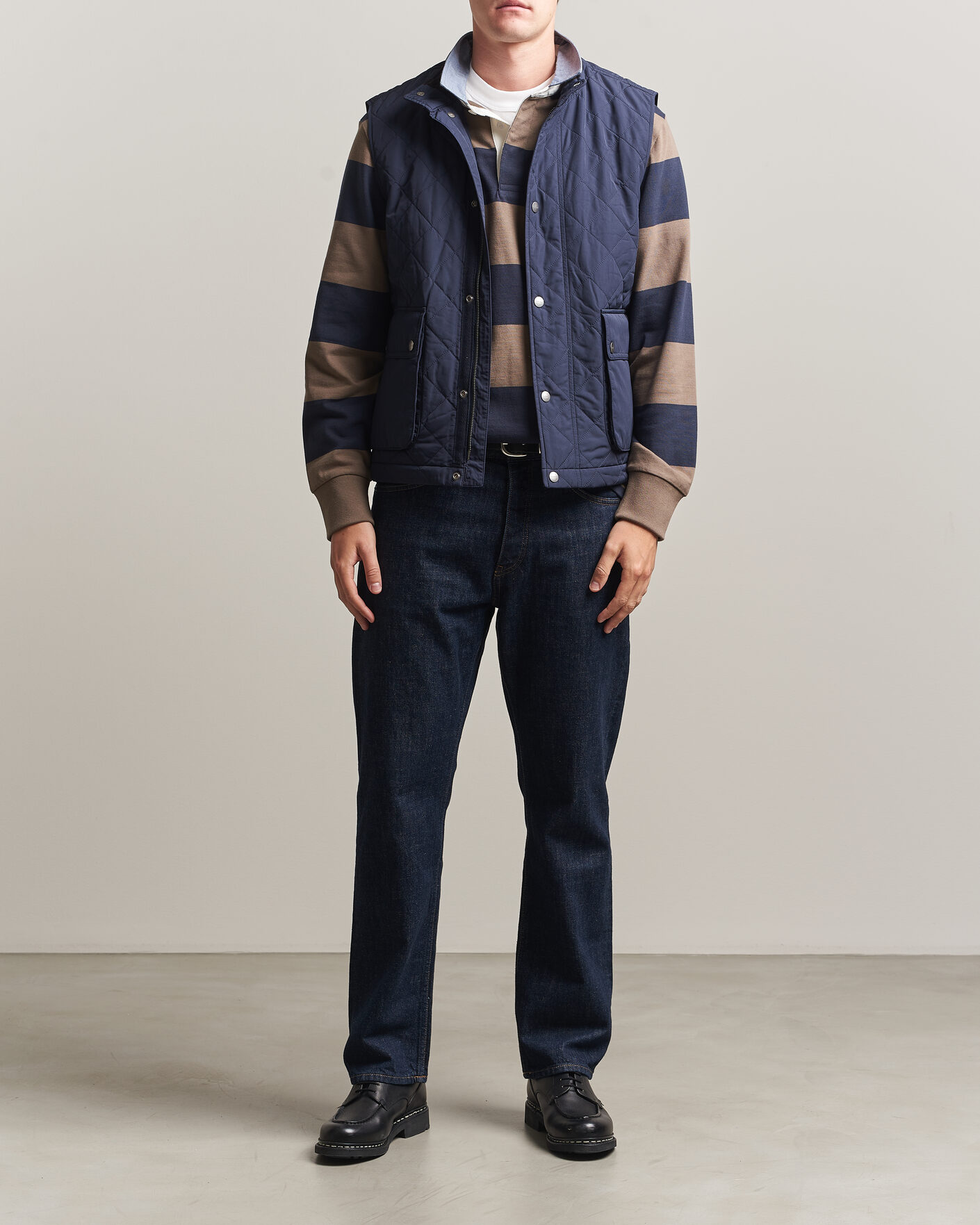 Homme | Gilets | Gant | Classic Quilted Vest Evening Blue