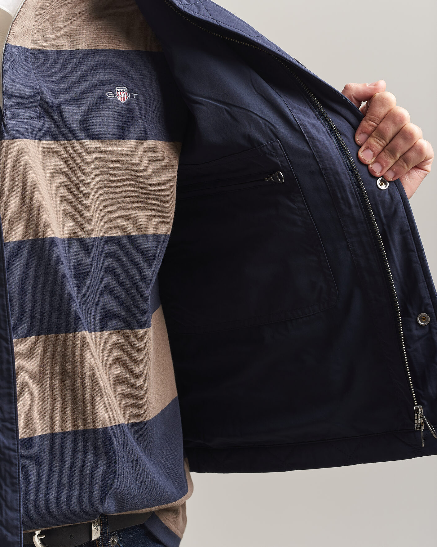 Homme | Gilets | Gant | Classic Quilted Vest Evening Blue