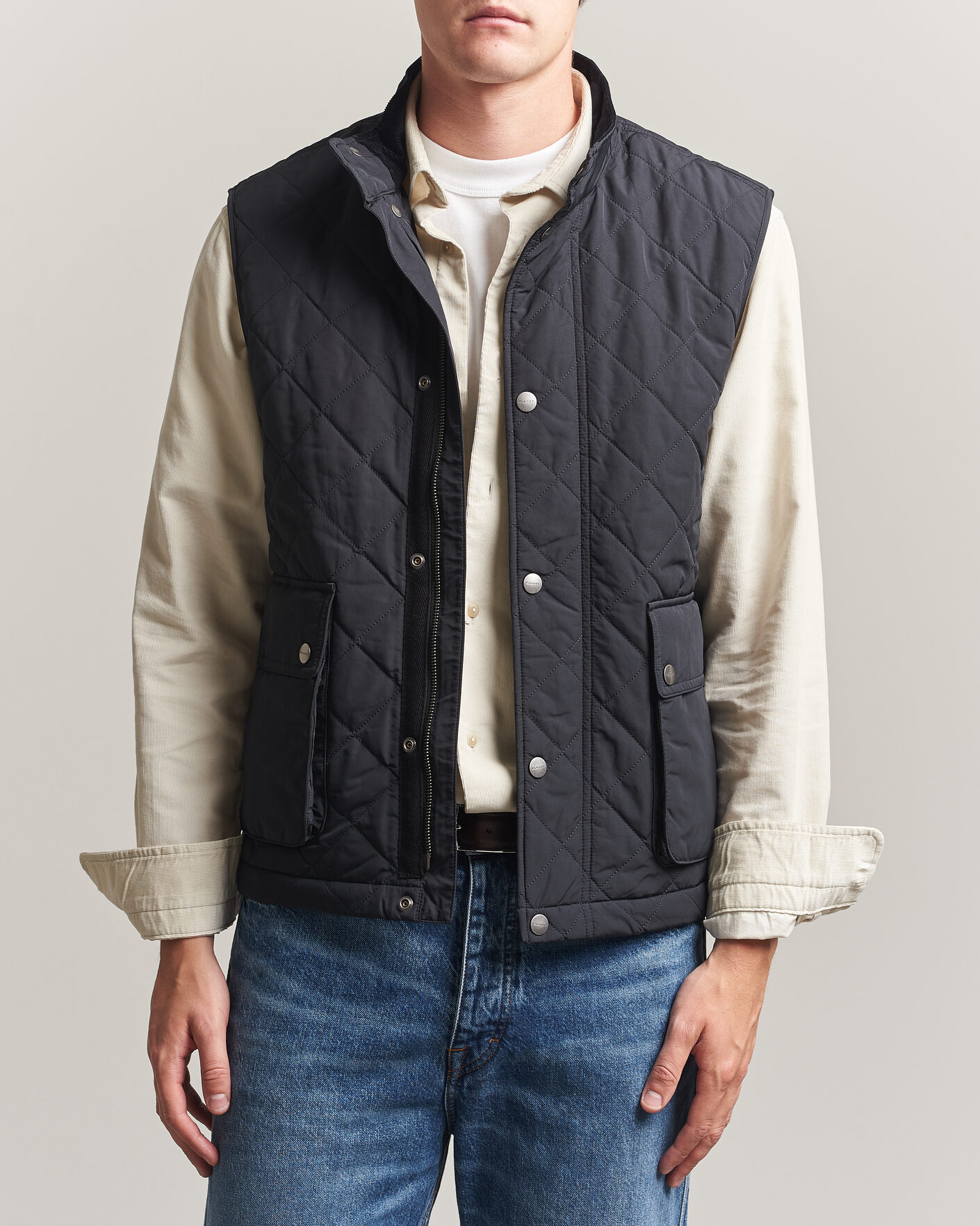 Homme | Gilets | Gant | Classic Quilted Vest Black