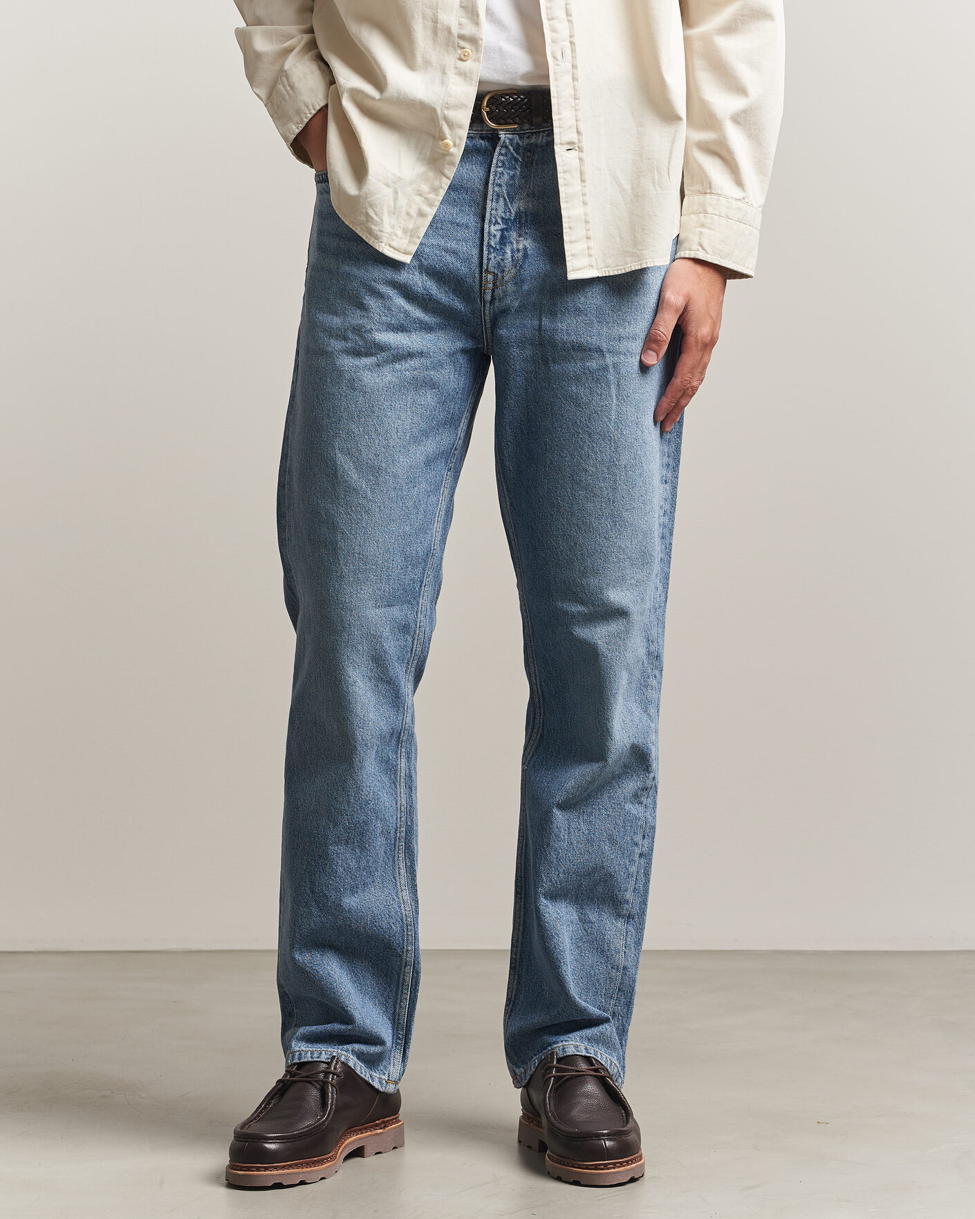 Homme | Jeans | Gant | Straight Fit Jeans Mid Blue Broken In