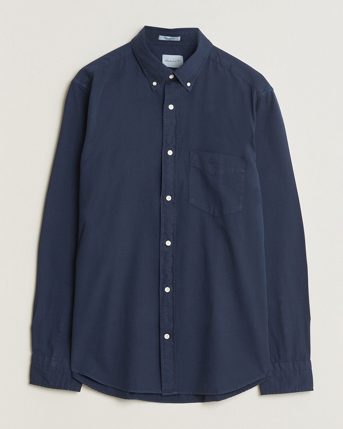 Homme | Chemises | Gant | Regular Fit Garment Dyed Twill Shirt Evening Blue