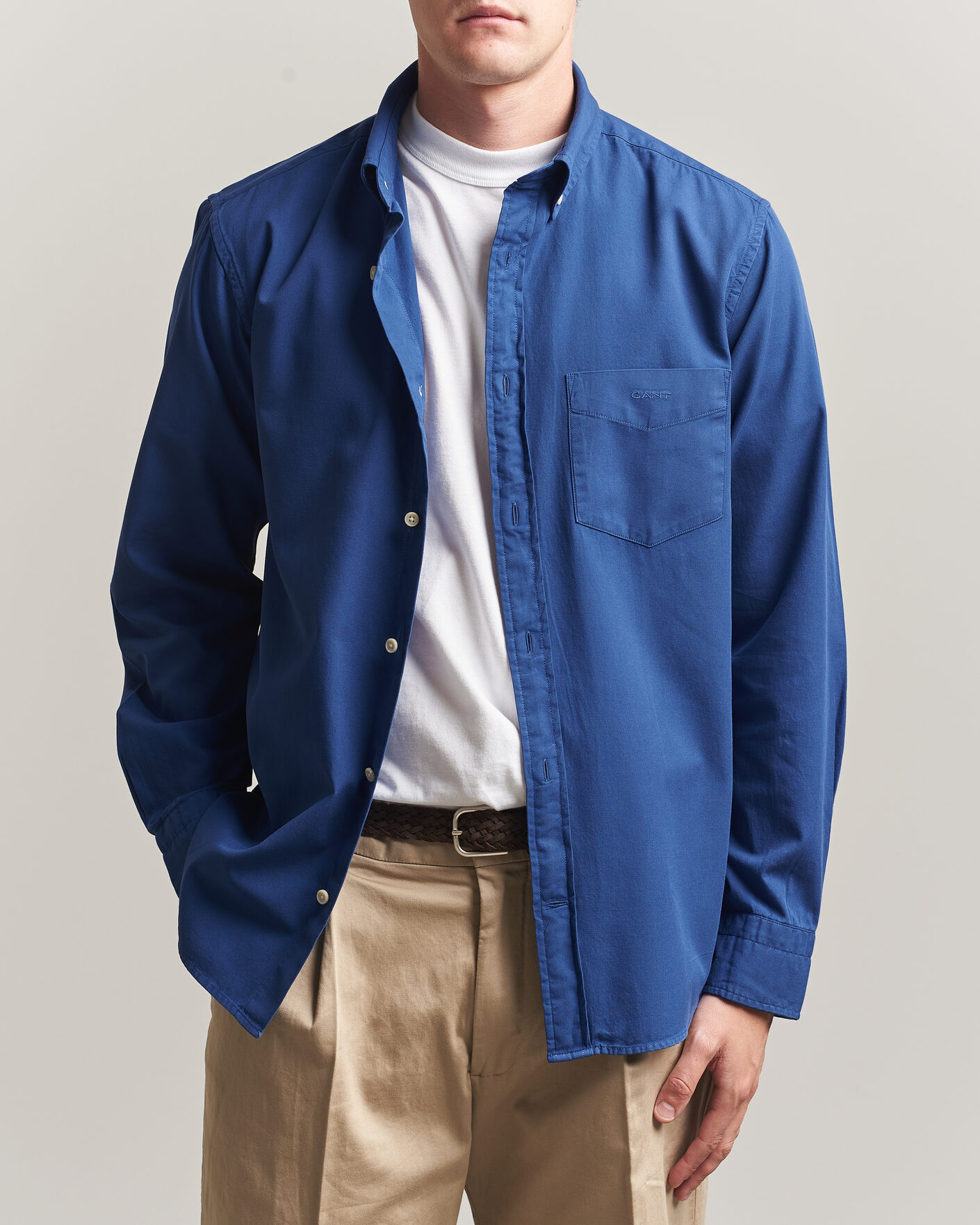 Homme | Chemises | Gant | Regular Fit Garment Dyed Twill Shirt Crisp Blue